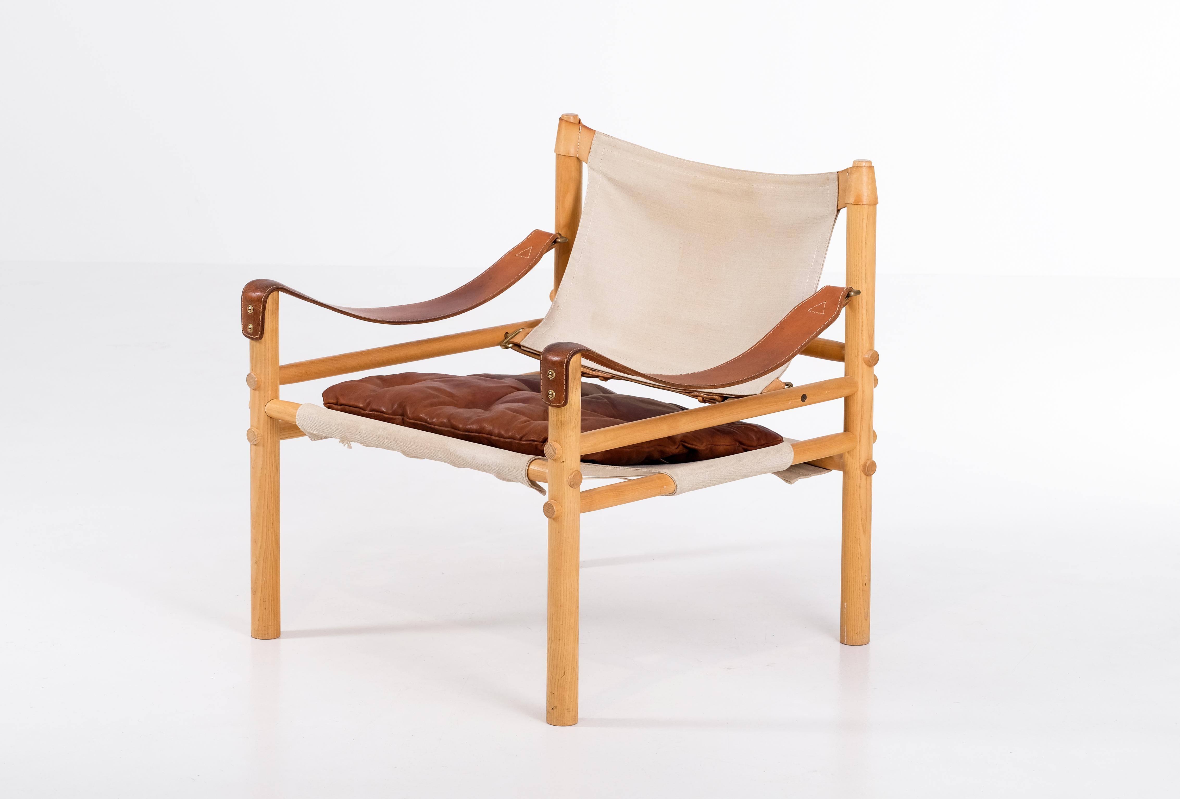 Laiton Arne Norells Easy Chair Model Sirocco, 1970 en vente