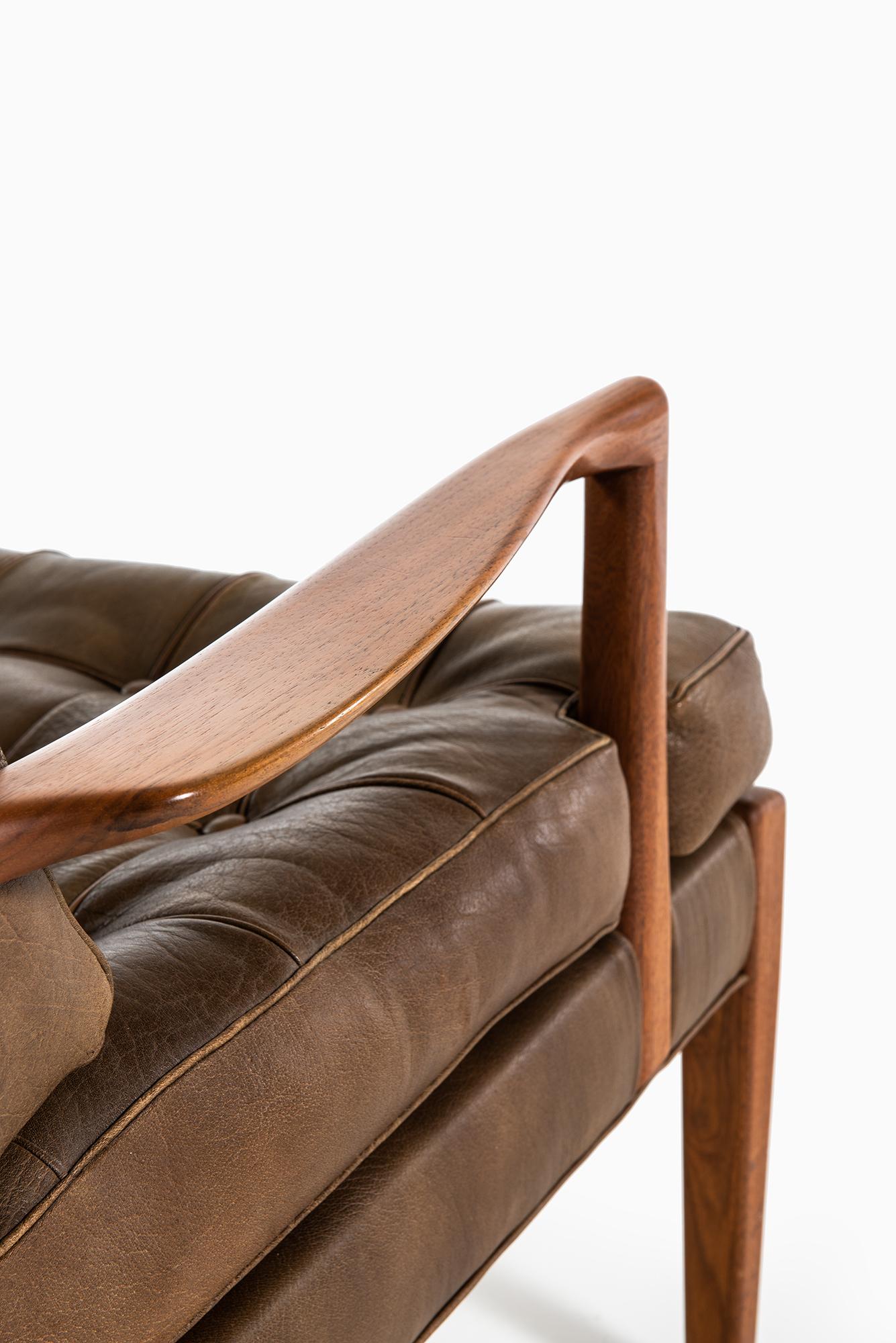 Leather Arne Norell Easy Chairs Model Löven by Arne Norell AB in Sweden