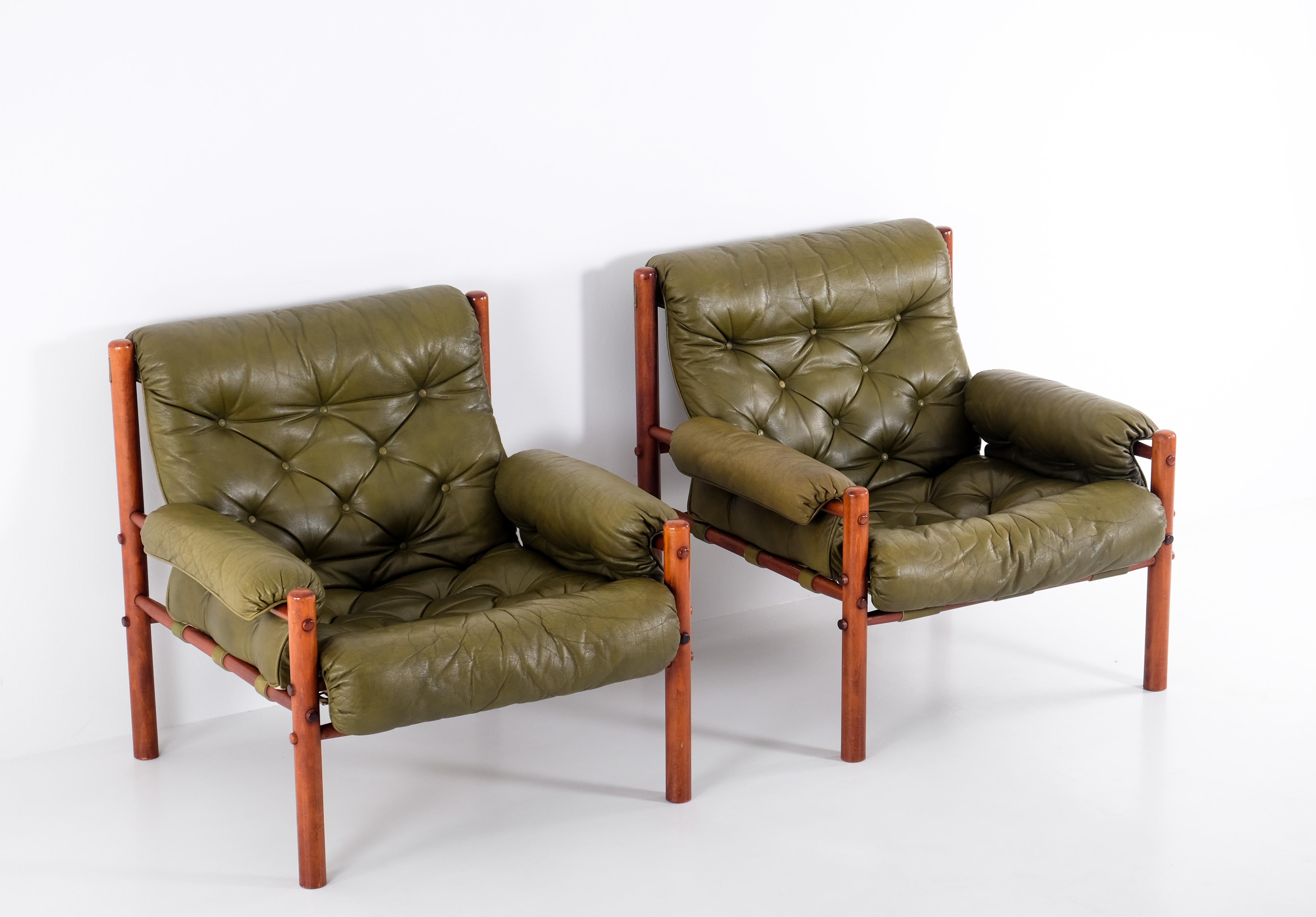 Arne Norell Easy Chairs , Sweden, 1970s For Sale 4
