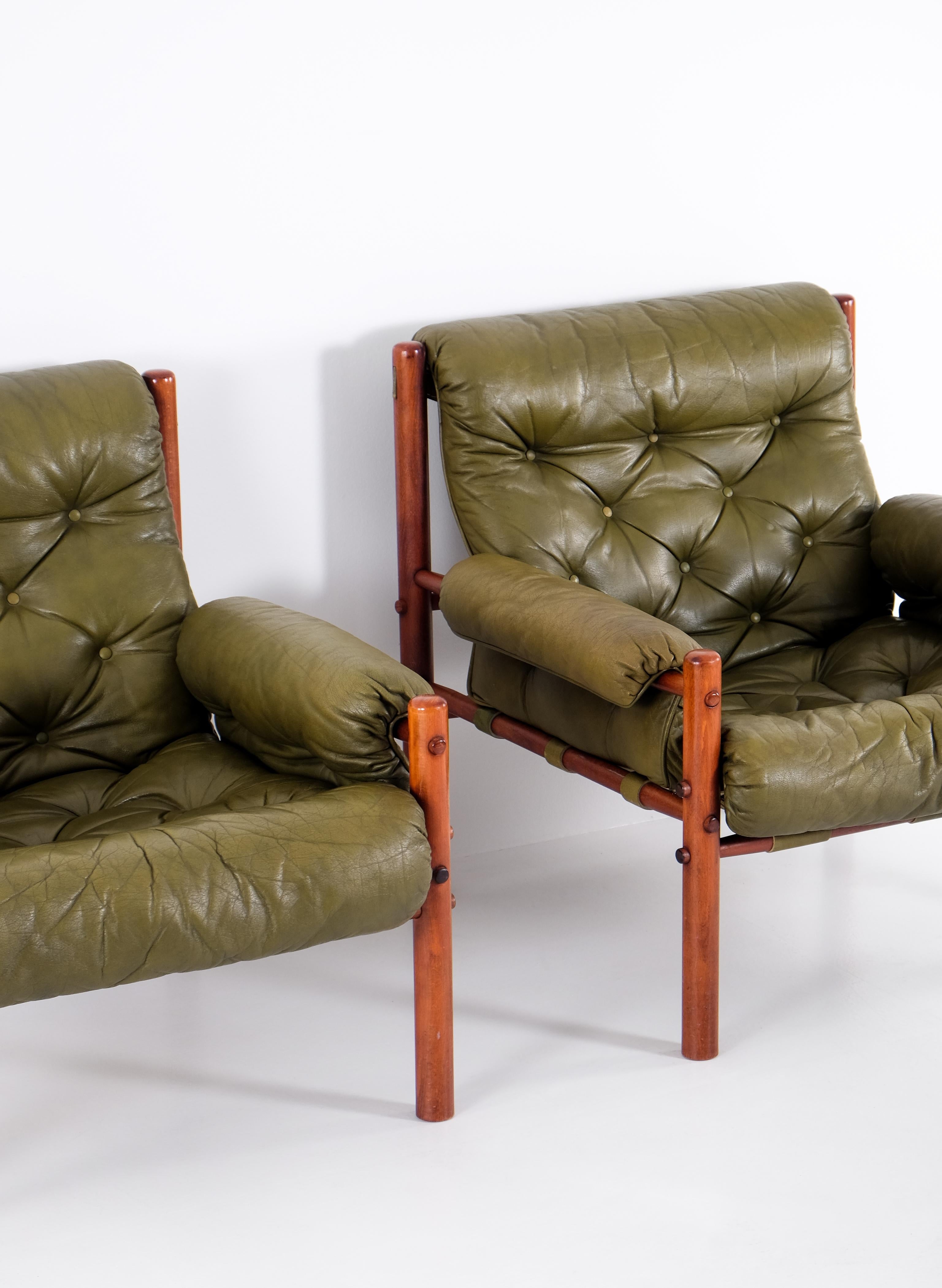 Arne Norell Easy Chairs , Sweden, 1970s For Sale 1
