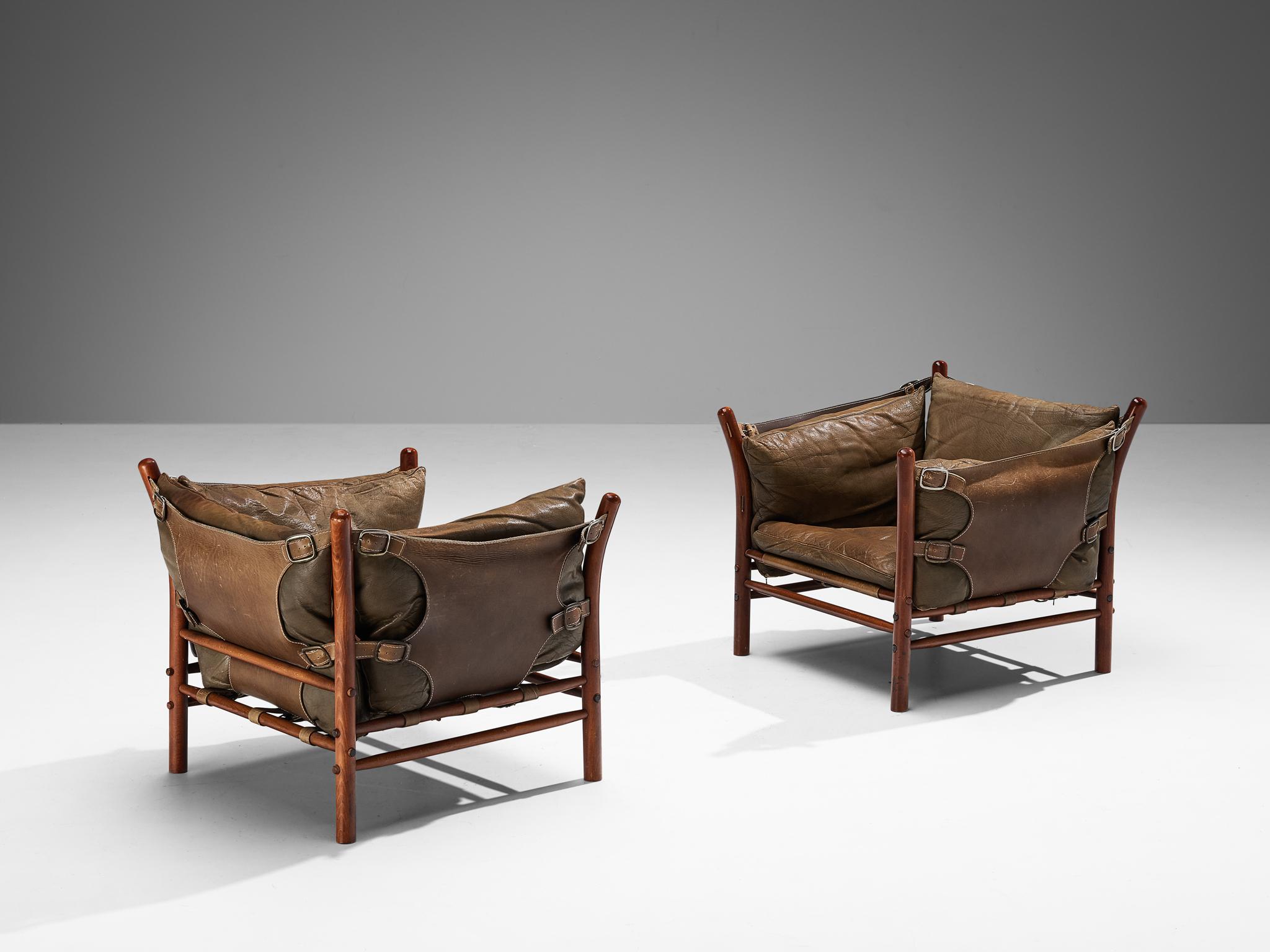 Italian Arne Norell for Norell Möbel AB Pair of 'Ilona' Club Chairs
