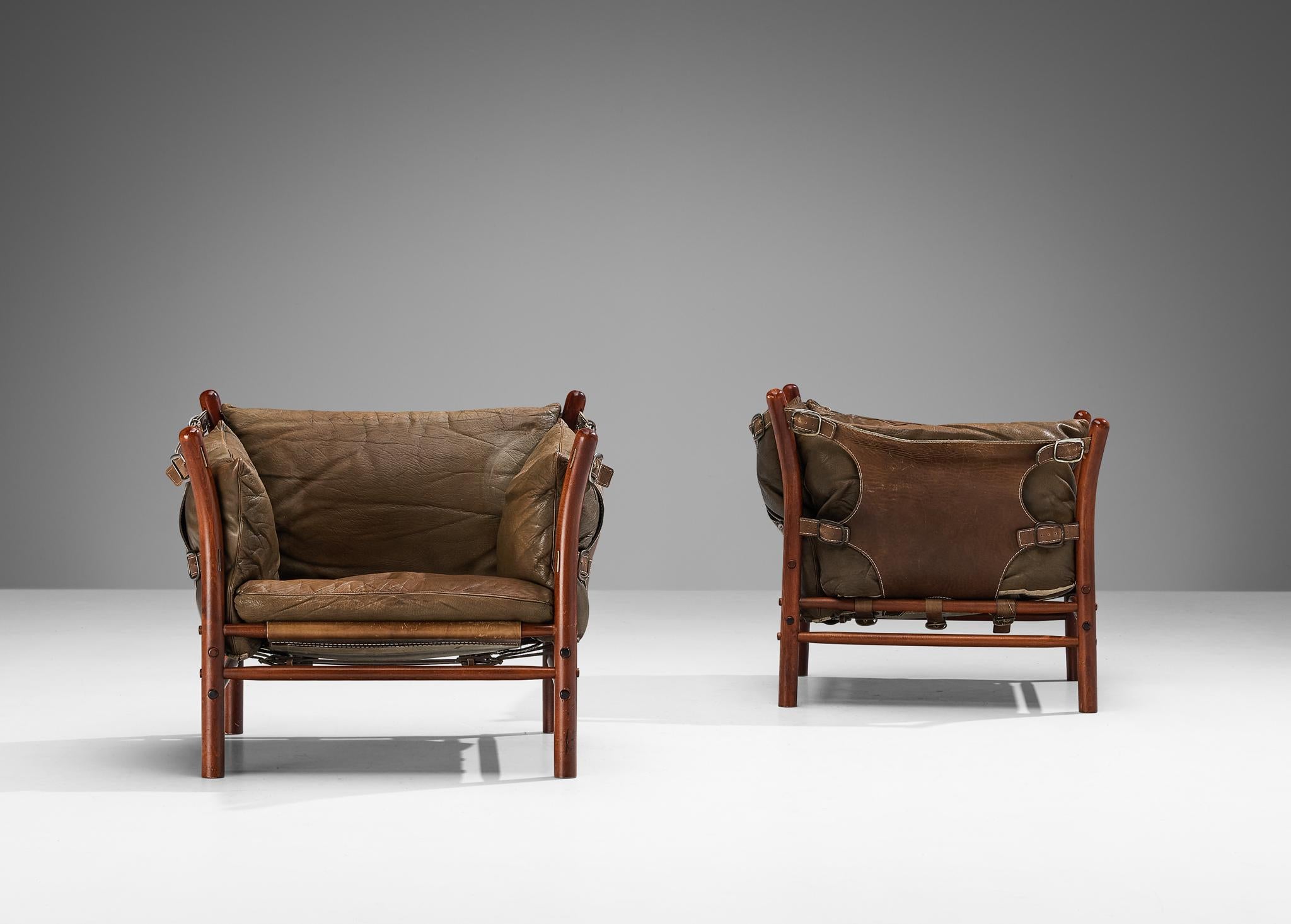 Arne Norell for Norell Möbel AB Pair of 'Ilona' Club Chairs 1
