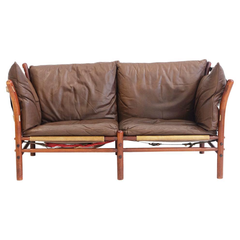 Arne Norell Ilona Two Seat Leather Sofa