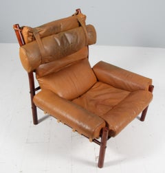 Arne Norell 'Inca' Lounge Chair in original leather
