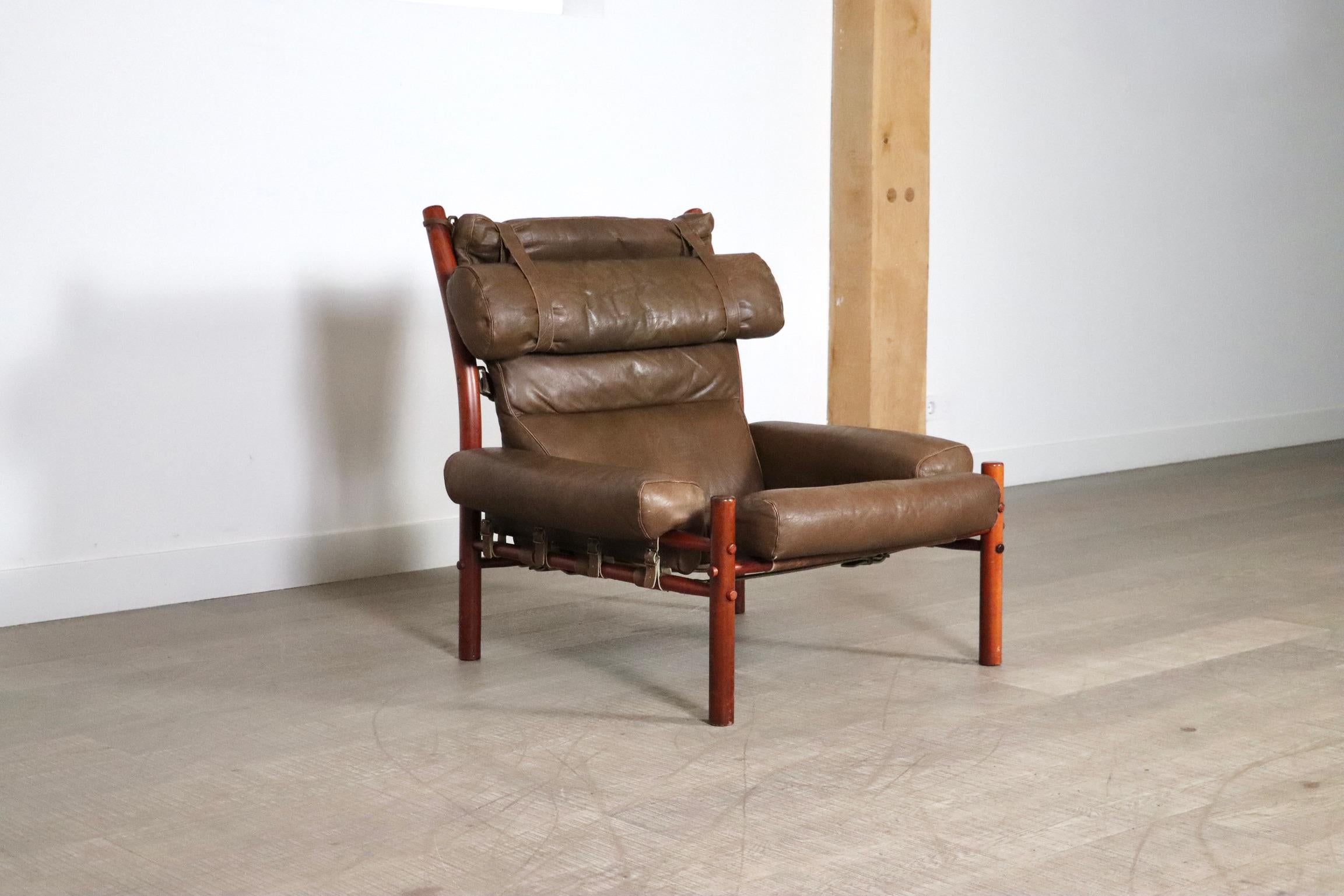 Arne Norell Inca Lounge Chair, Sweden 1960s In Good Condition For Sale In ABCOUDE, UT