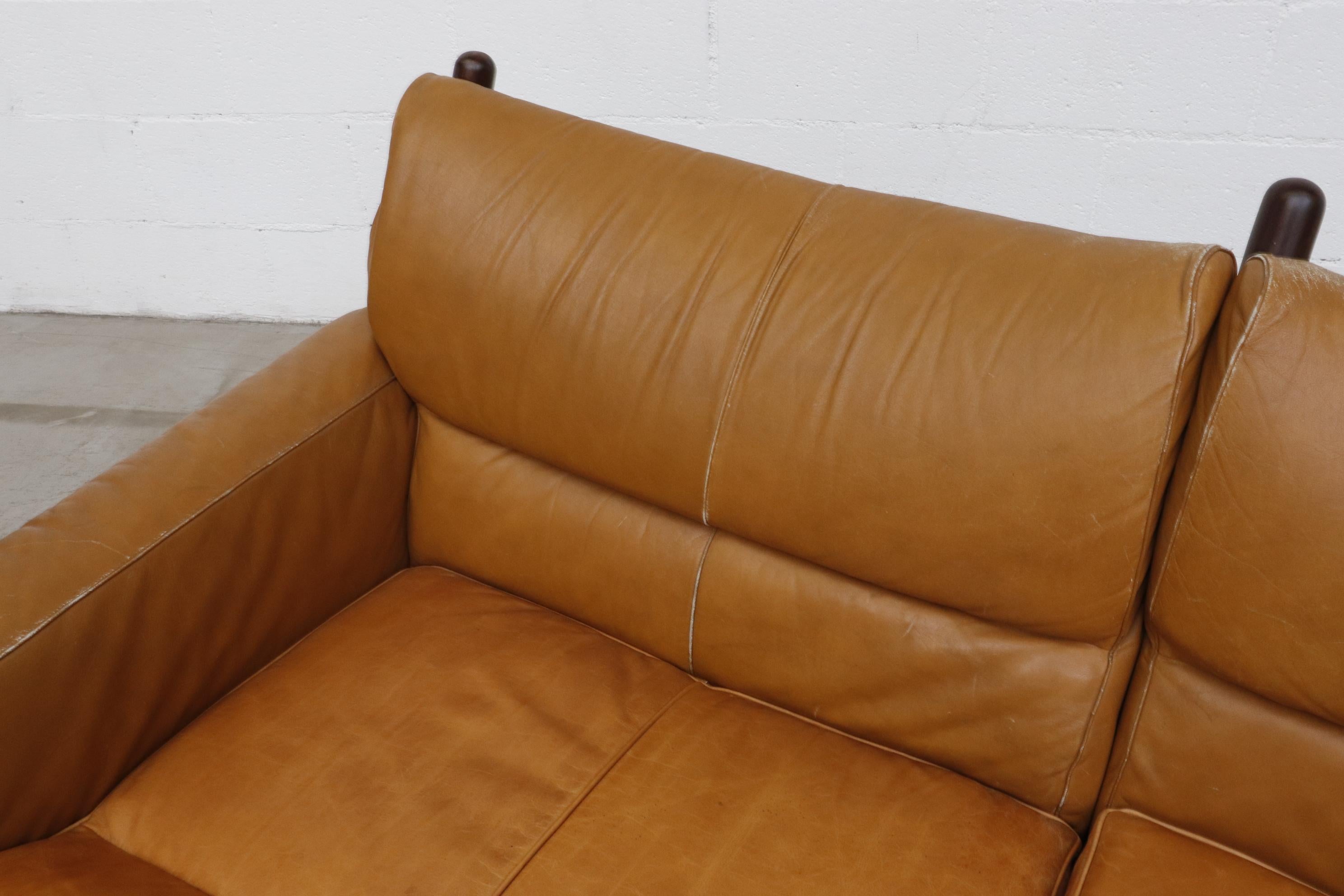 Arne Norell Kon-Tiki Leather 3-Seat Sofa 9