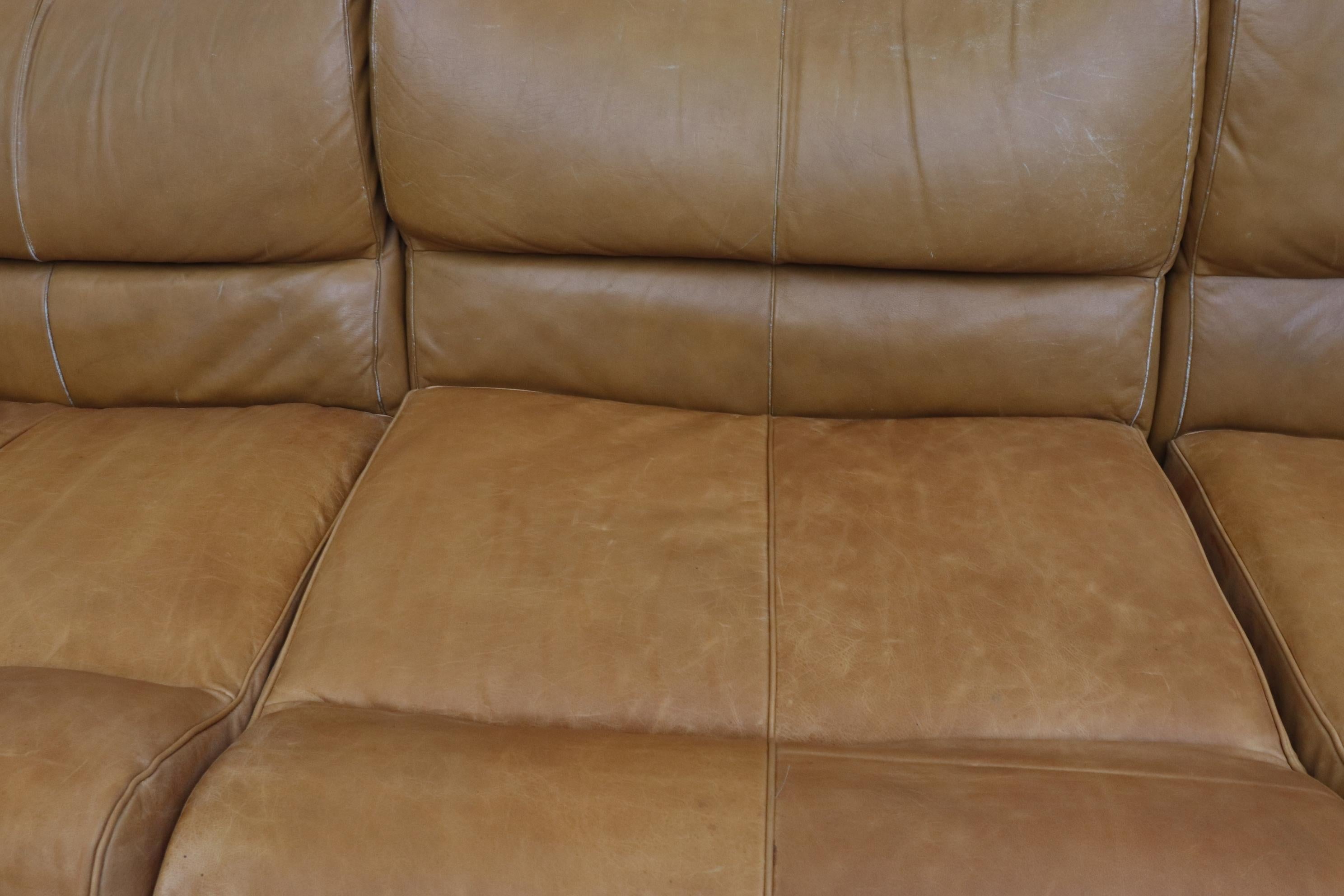 Arne Norell Kon-Tiki Leather 3-Seat Sofa 10