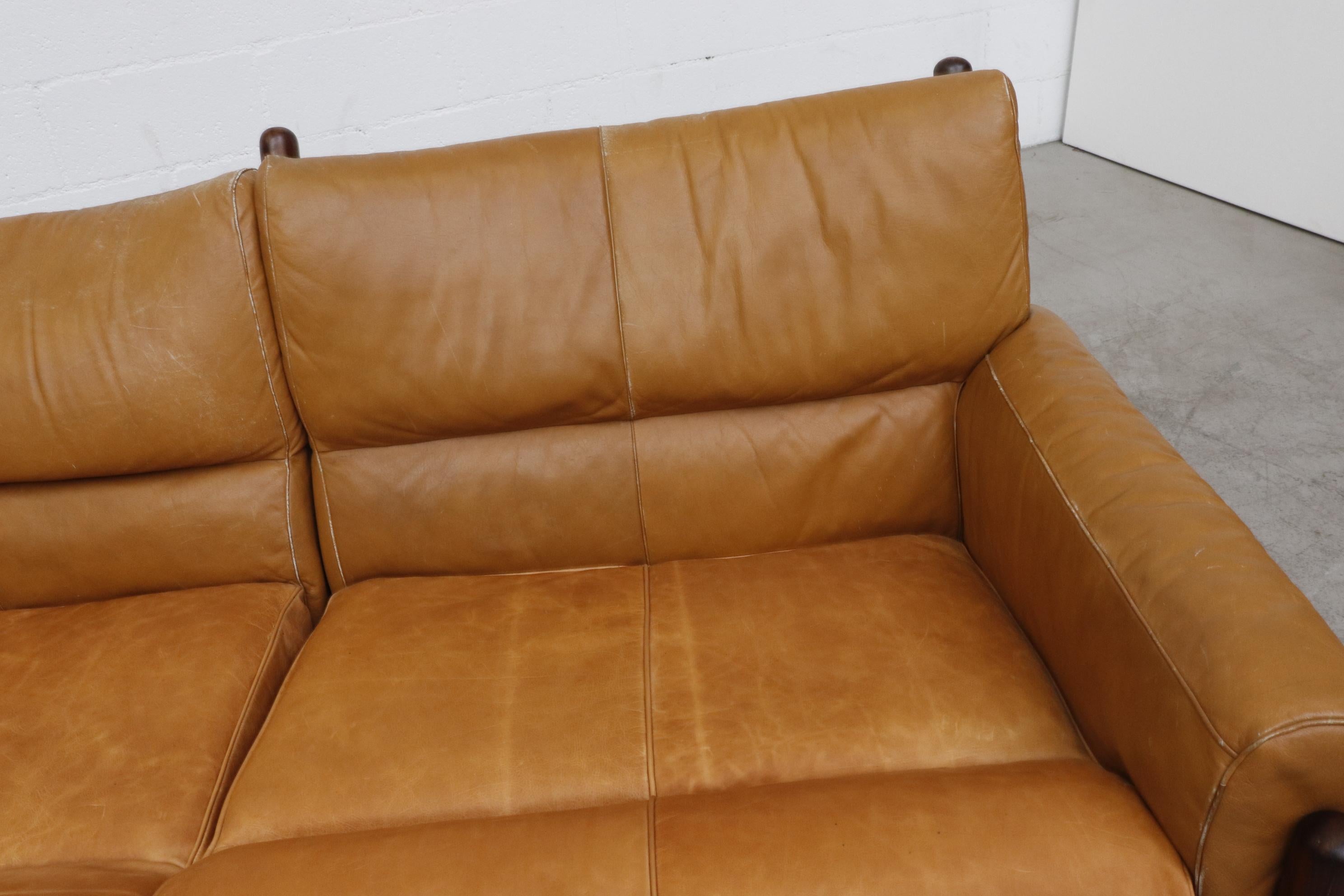 Arne Norell Kon-Tiki Leather 3-Seat Sofa 11