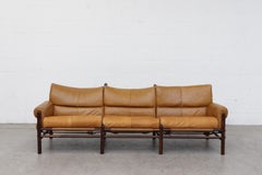 Arne Norell Kon-Tiki Leather 3-Seat Sofa
