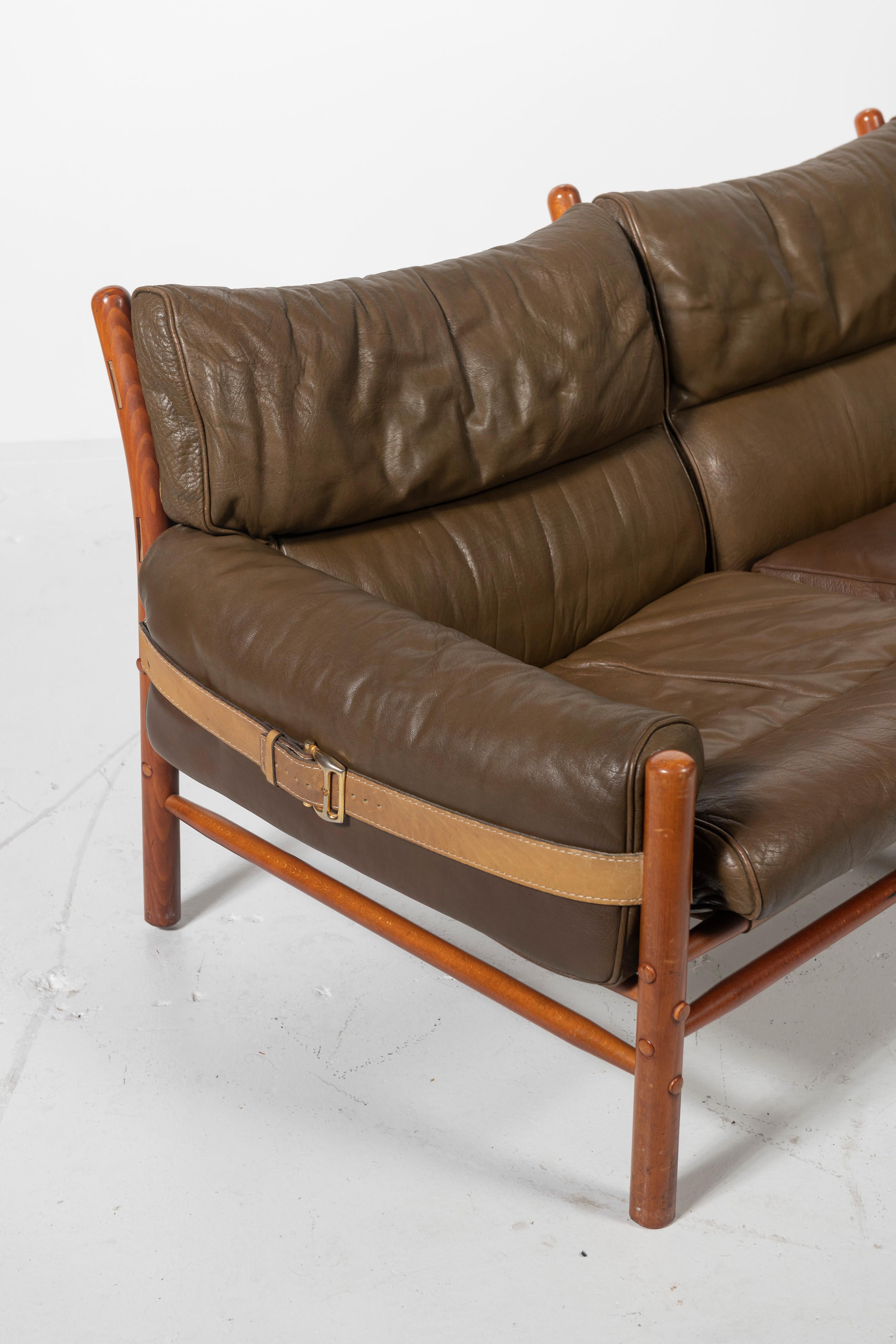 Late 20th Century Arne Norell Kontiki Leather Sofa