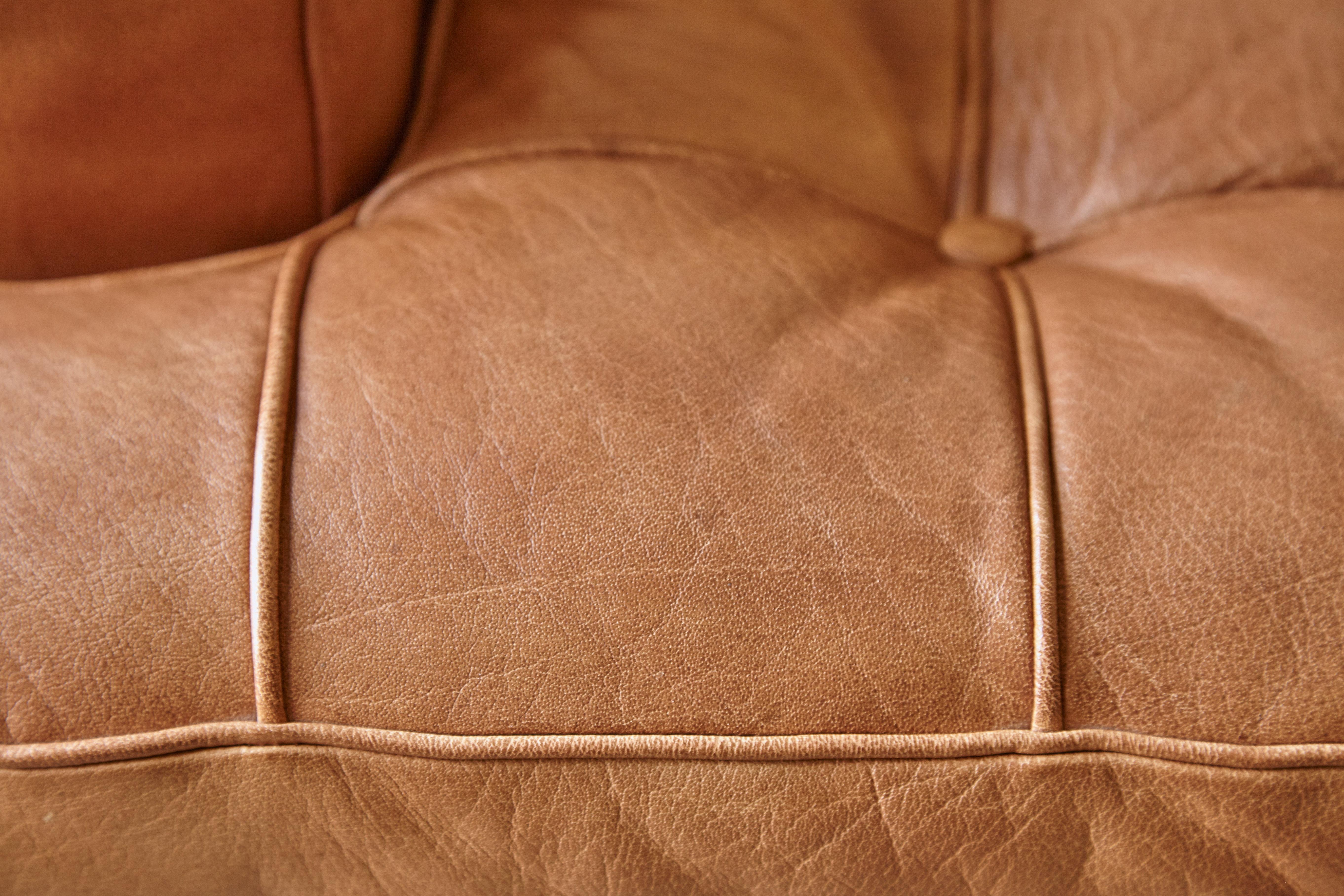 Arne Norell Leather Merkur / Mexico Sofa, Sweden, Norell Mobel, 1970s 7