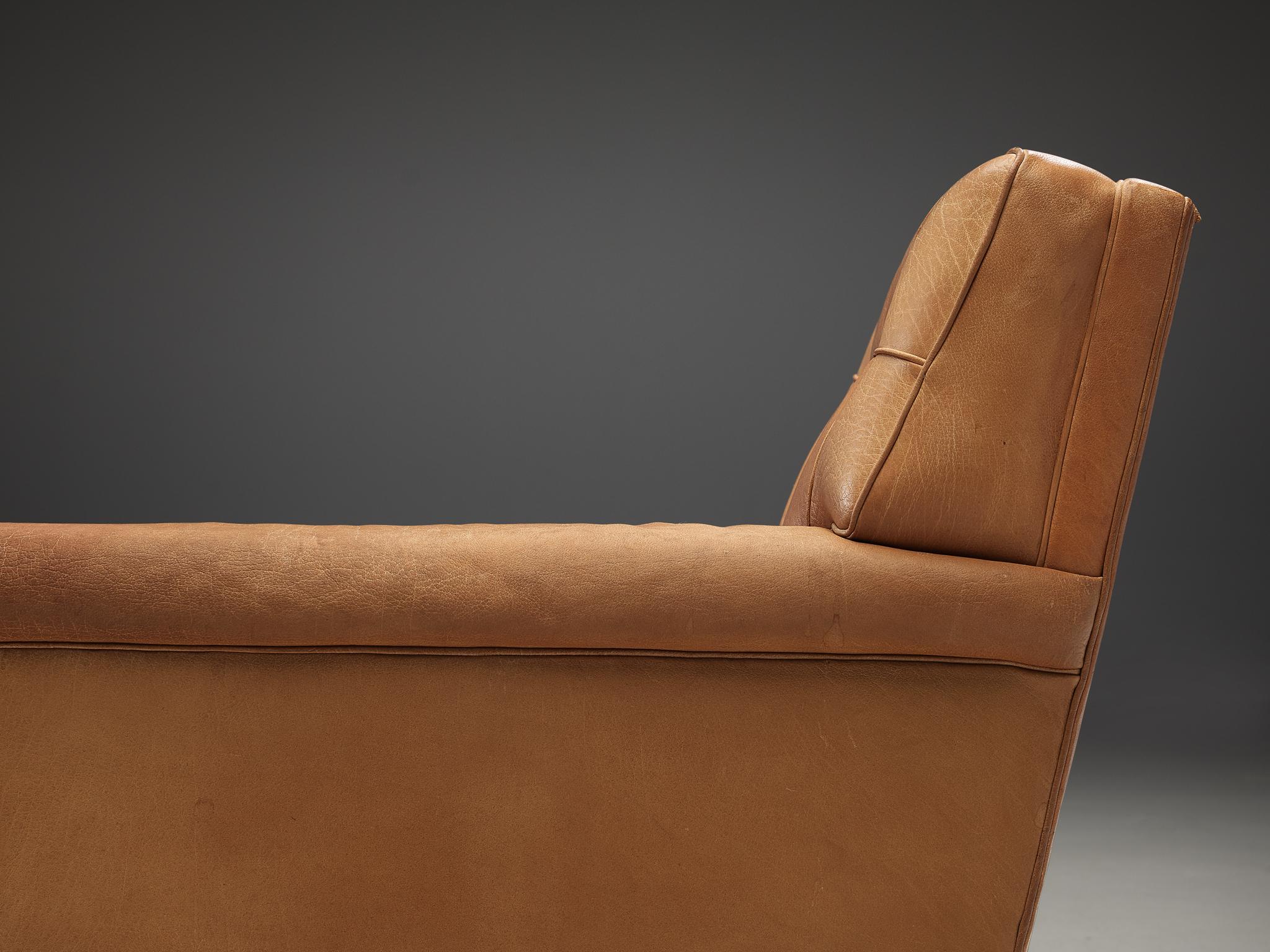 Arne Norell Lounge Chair in Cognac Leather 1