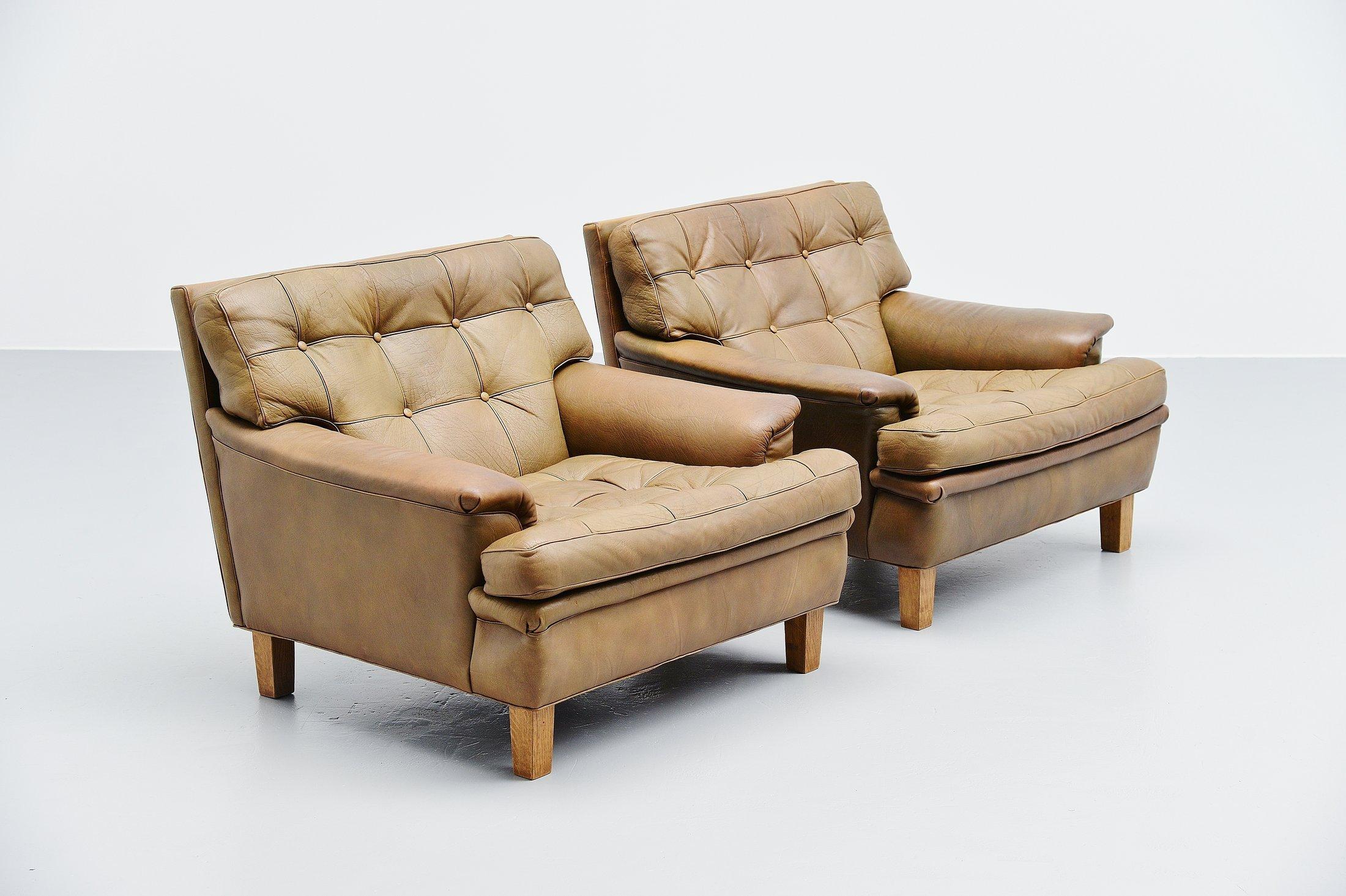 Scandinavian Modern Arne Norell Merkur Lounge Chairs AB, Sweden, 1960