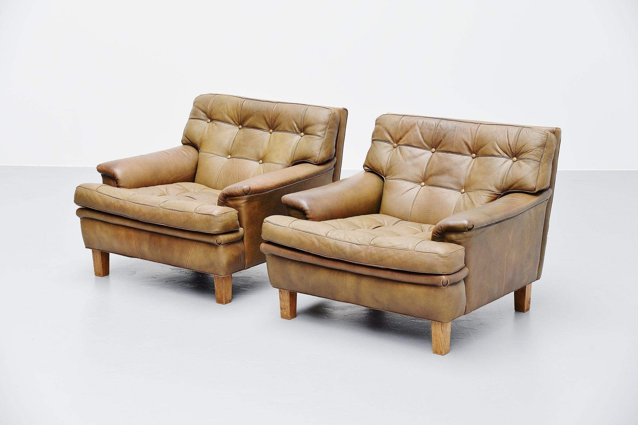 Arne Norell Merkur Lounge Chairs AB, Sweden, 1960 In Good Condition In Roosendaal, Noord Brabant