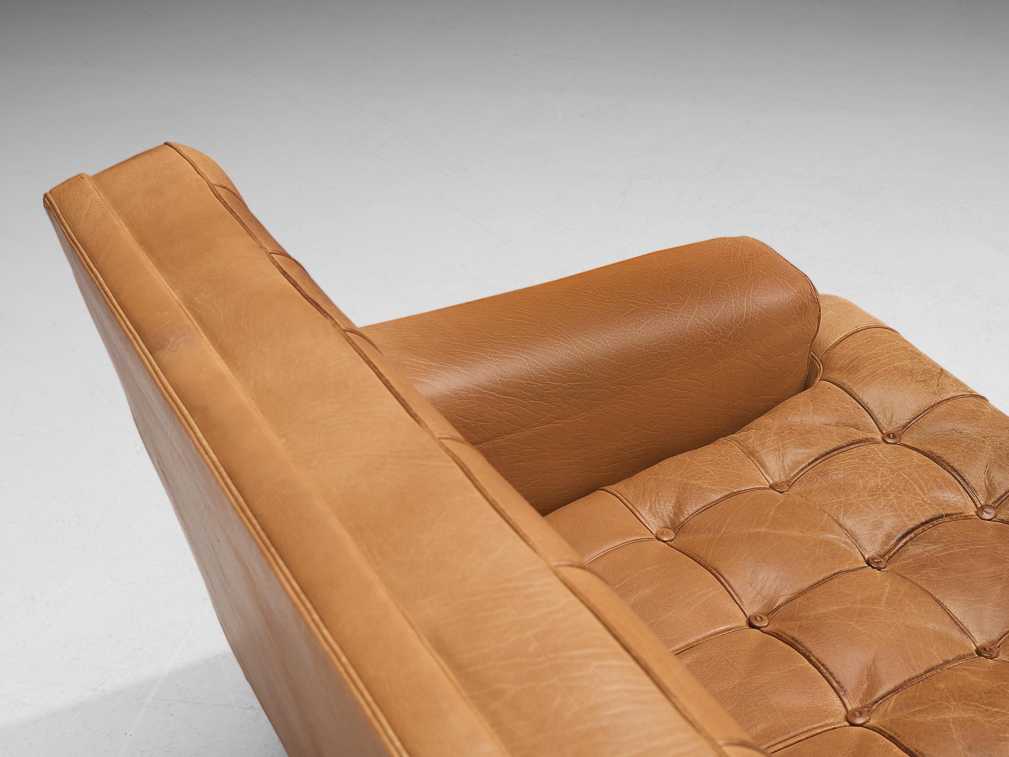 Arne Norell 'Merkur' Sofa in Cognac Leather  2