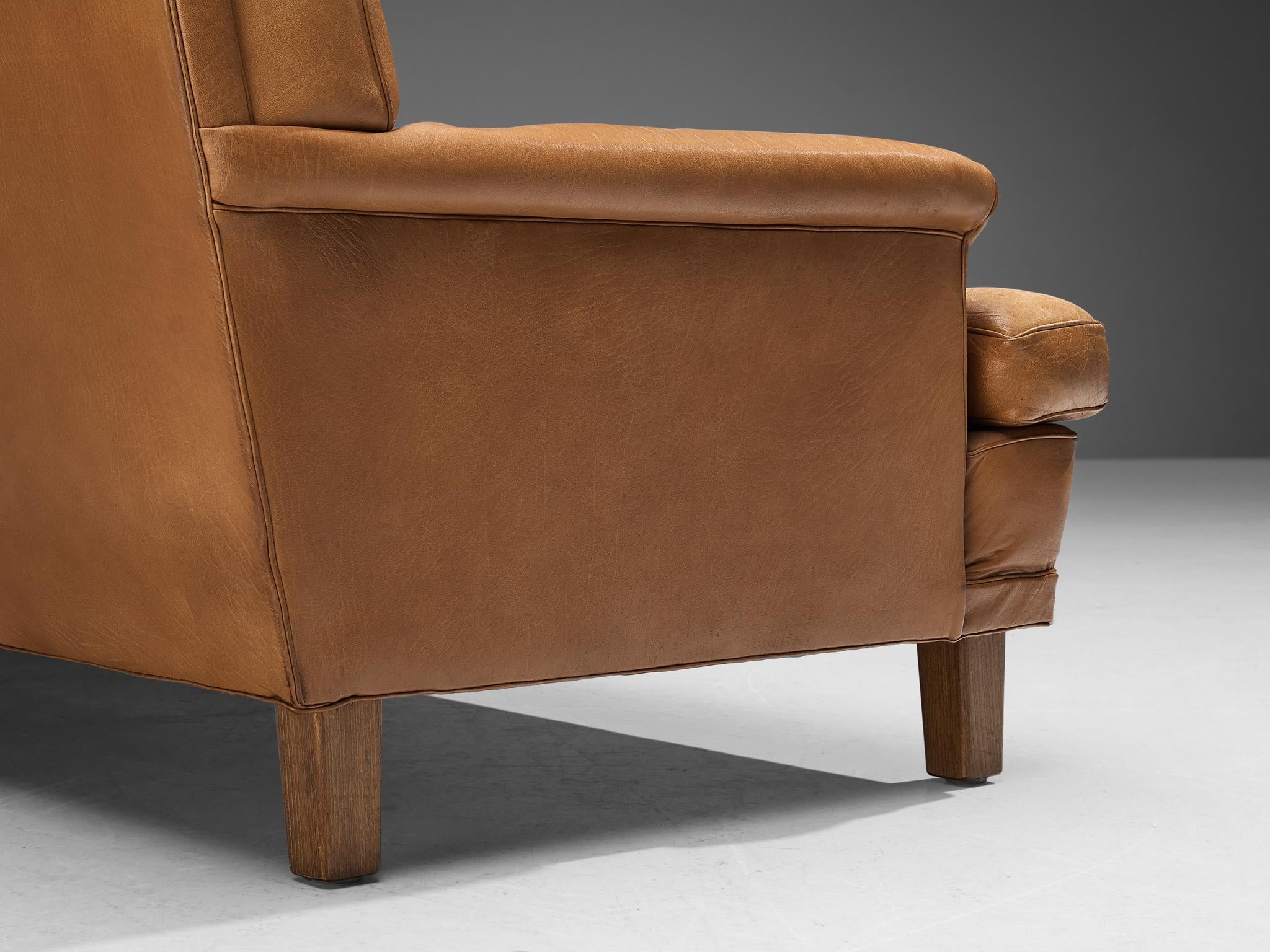 Arne Norell 'Merkur' Sofa in Cognac Leather  3