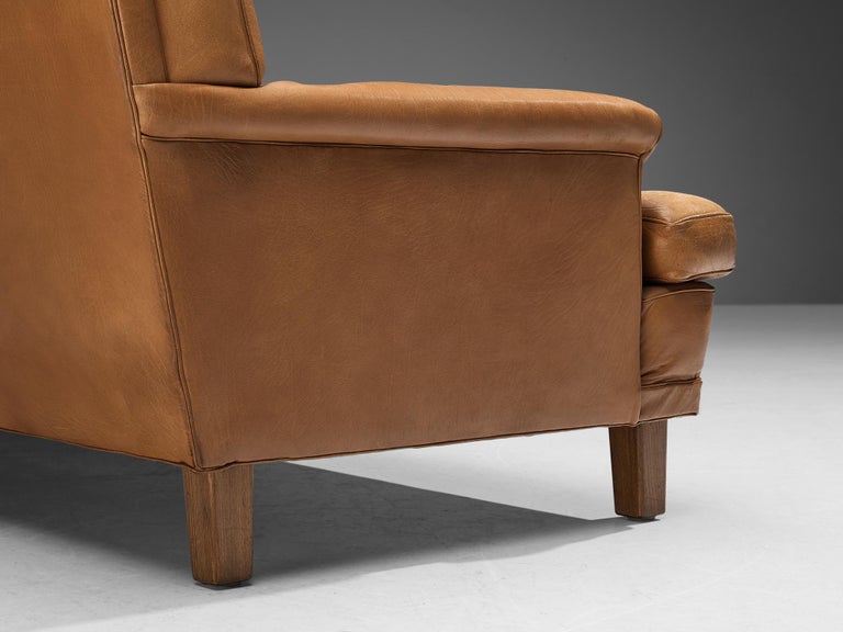 Arne Norell 'Merkur' Sofa in Cognac Leather  For Sale 3