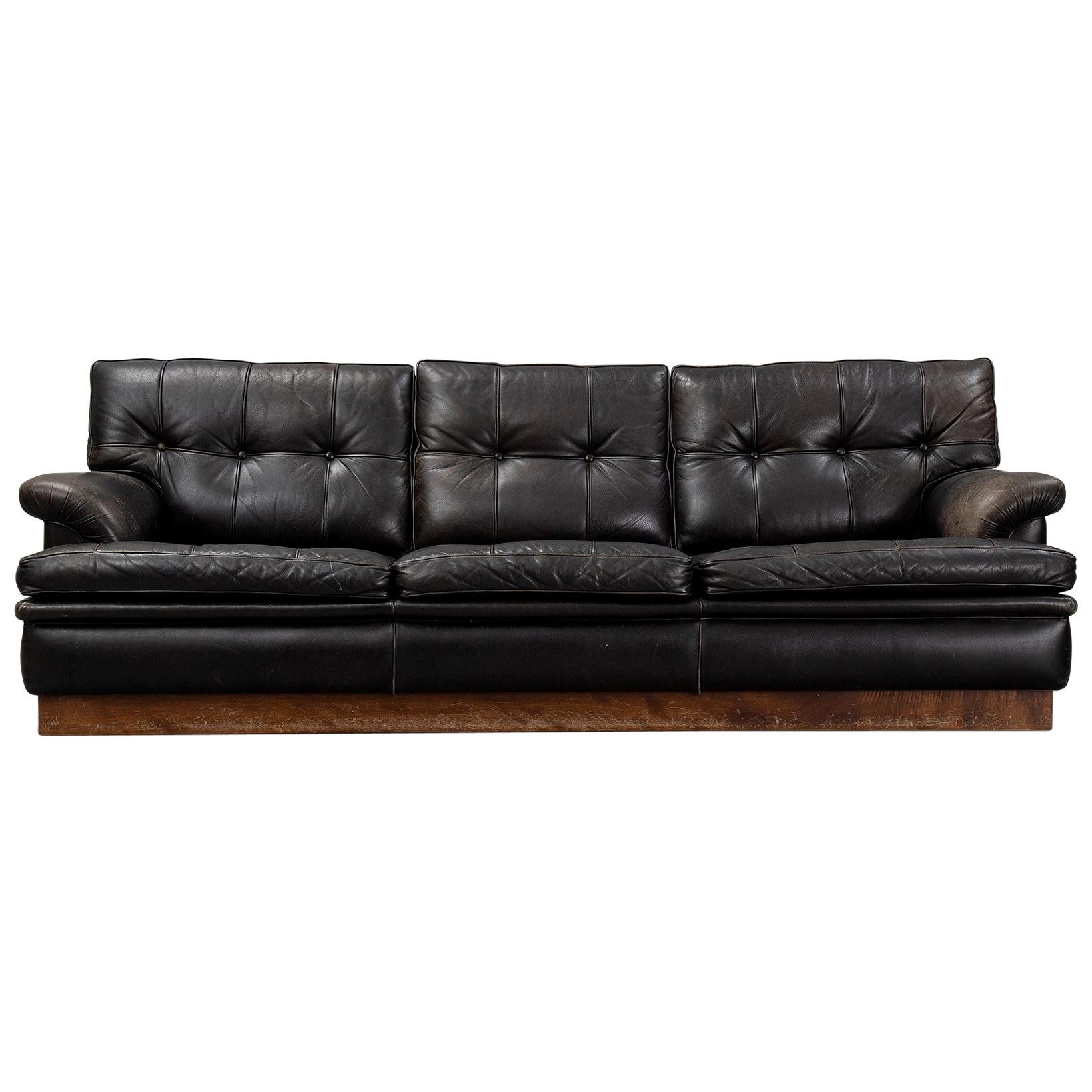 Arne Norell Mexico Sofa In Black, Simmons Black Leather Sectional