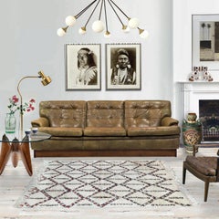 Arne Norell 'Mexico' Sofa in Moss Green Leather, 3 Seats, Denmark 1960s