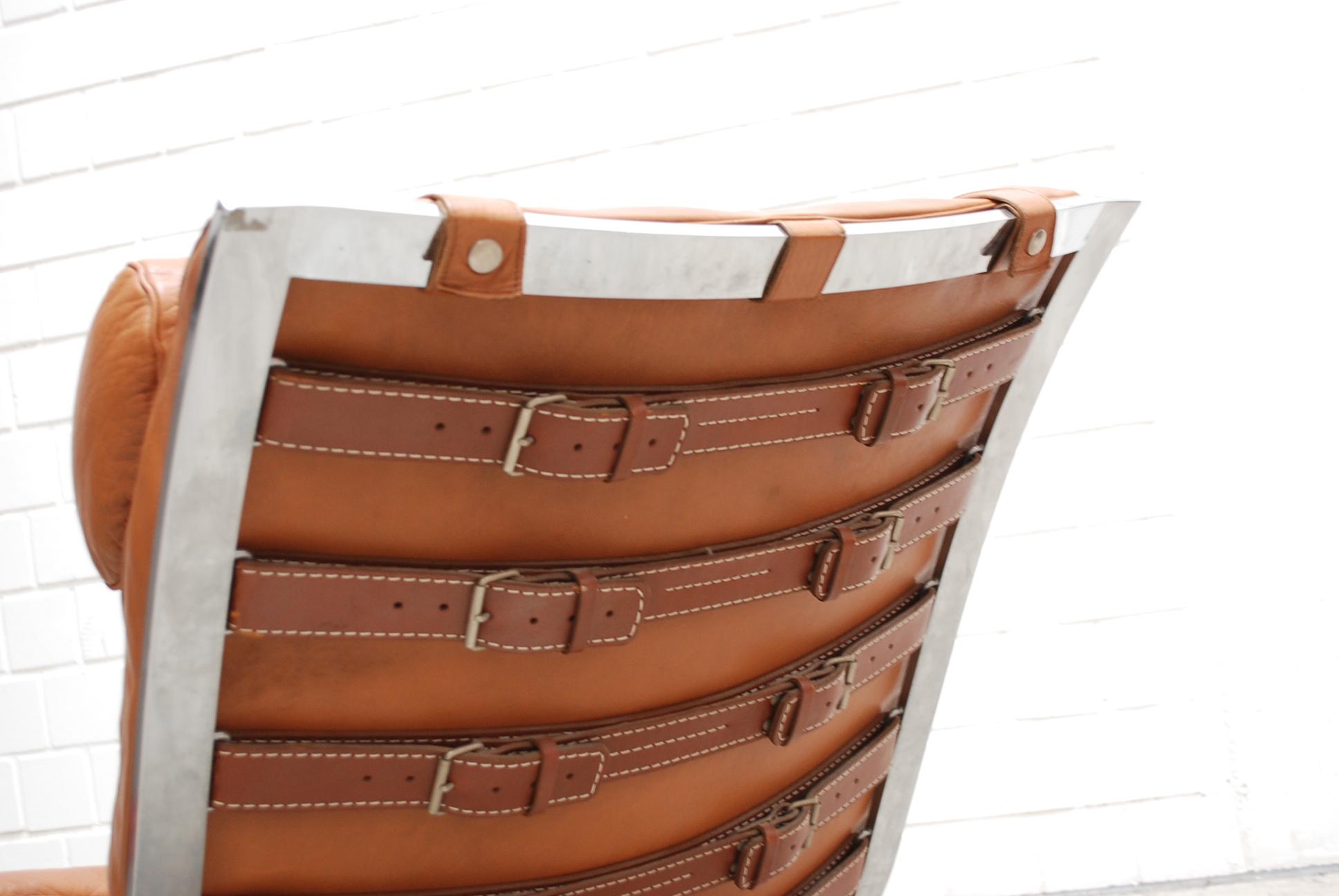 Arne Norell Modello Ari cognac Lounge Chair In condizioni buone a Munich, Bavaria