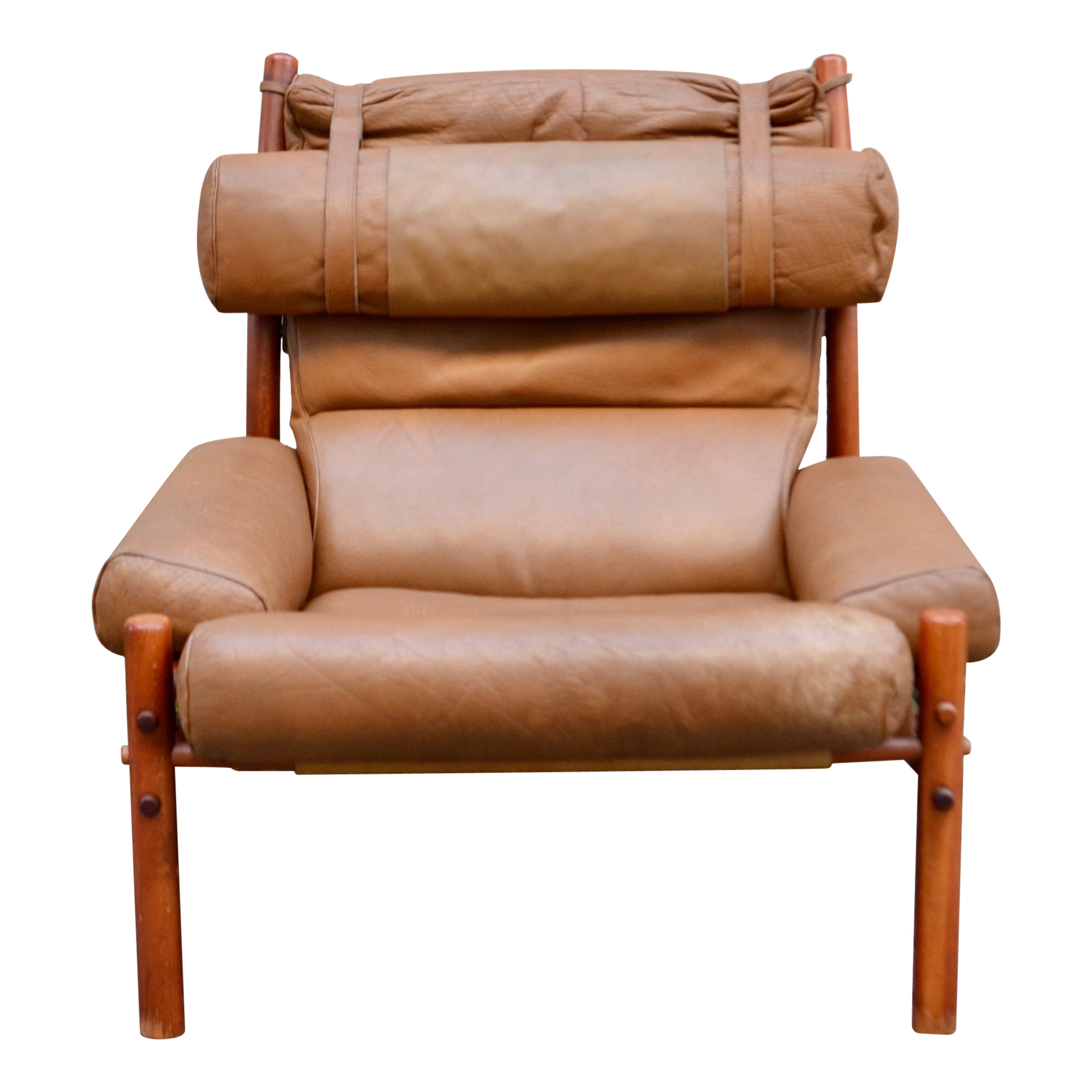 Arne Norell Modell Inca Karamell-Loungesessel aus Leder