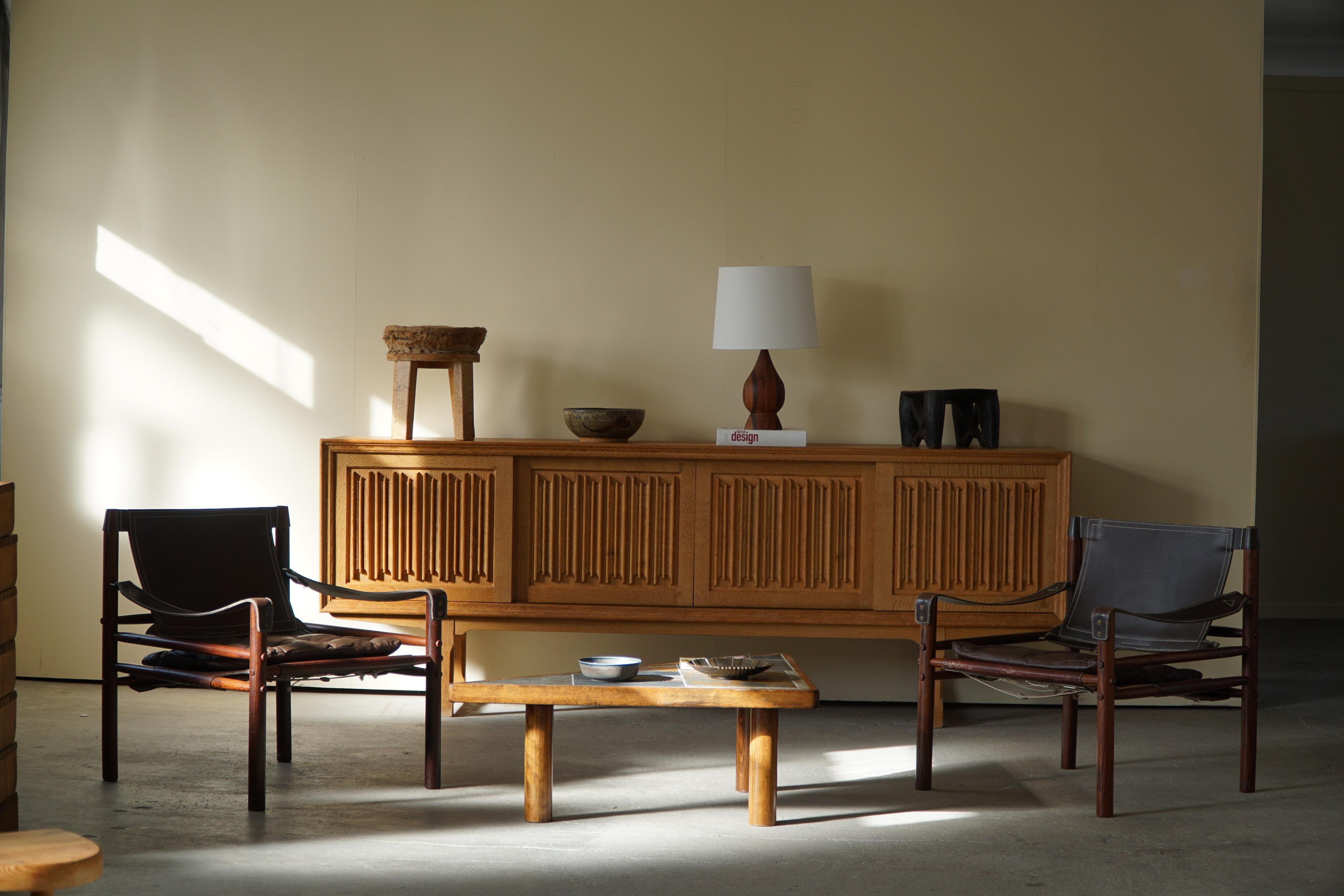 Danish Arne Norell, Pair of Sirocco Lounge Chairs in Rosewood, AB Aneby, 1960s