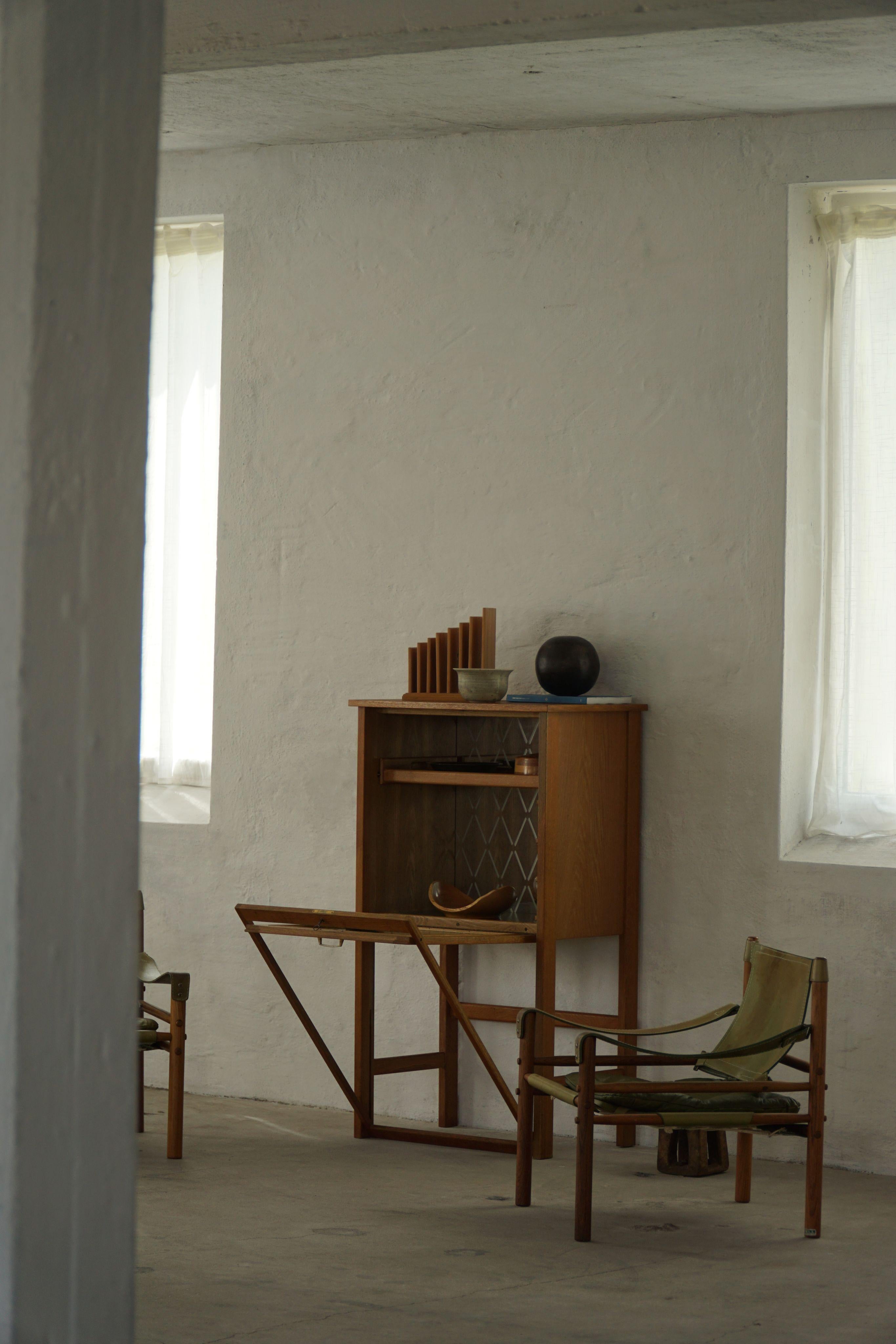 Arne Norell, paire de chaises longues Sirocco, cuir et bois de rose, AB Aneby, années 1960 en vente 5