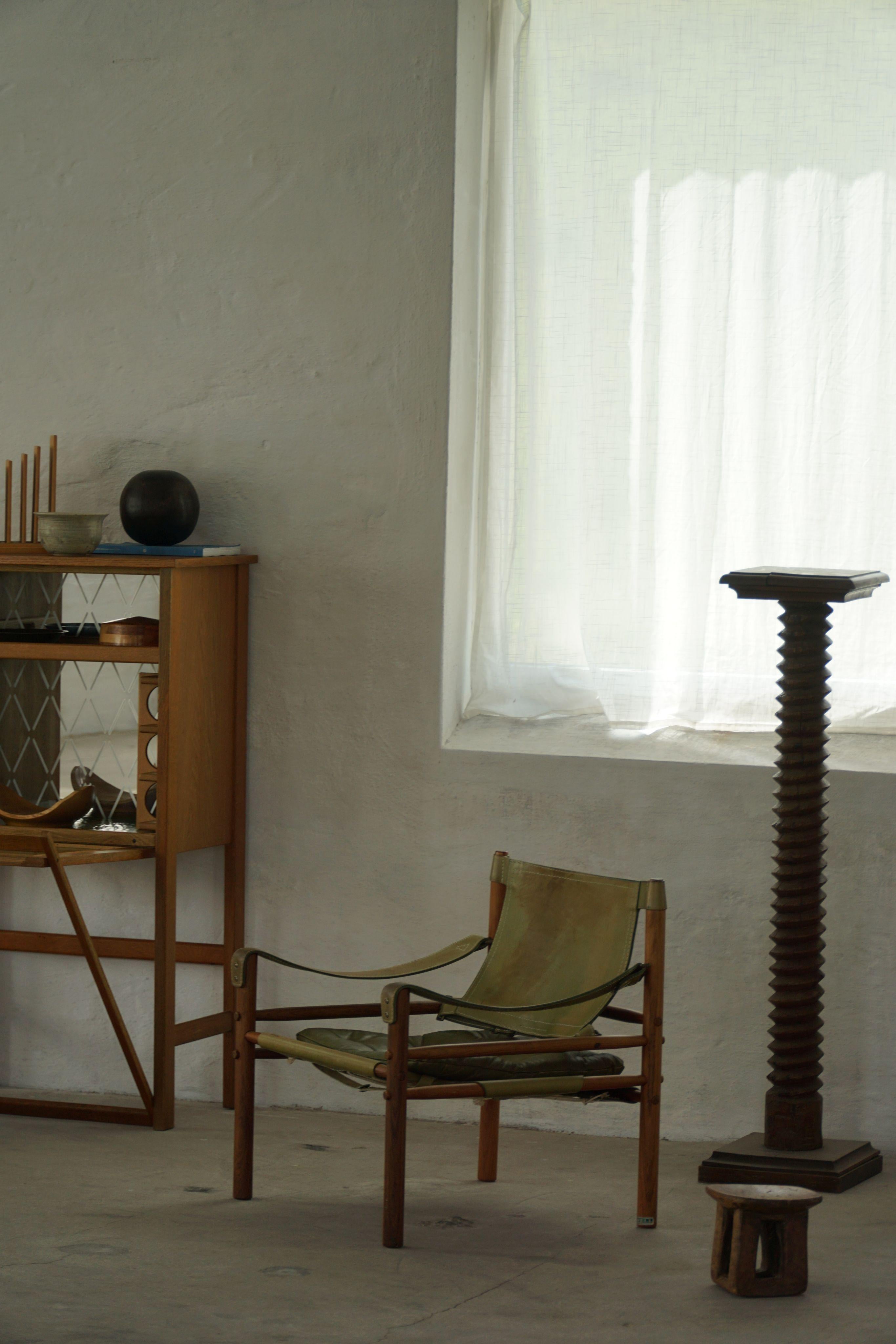 Danois Arne Norell, paire de chaises longues Sirocco, cuir et bois de rose, AB Aneby, années 1960 en vente