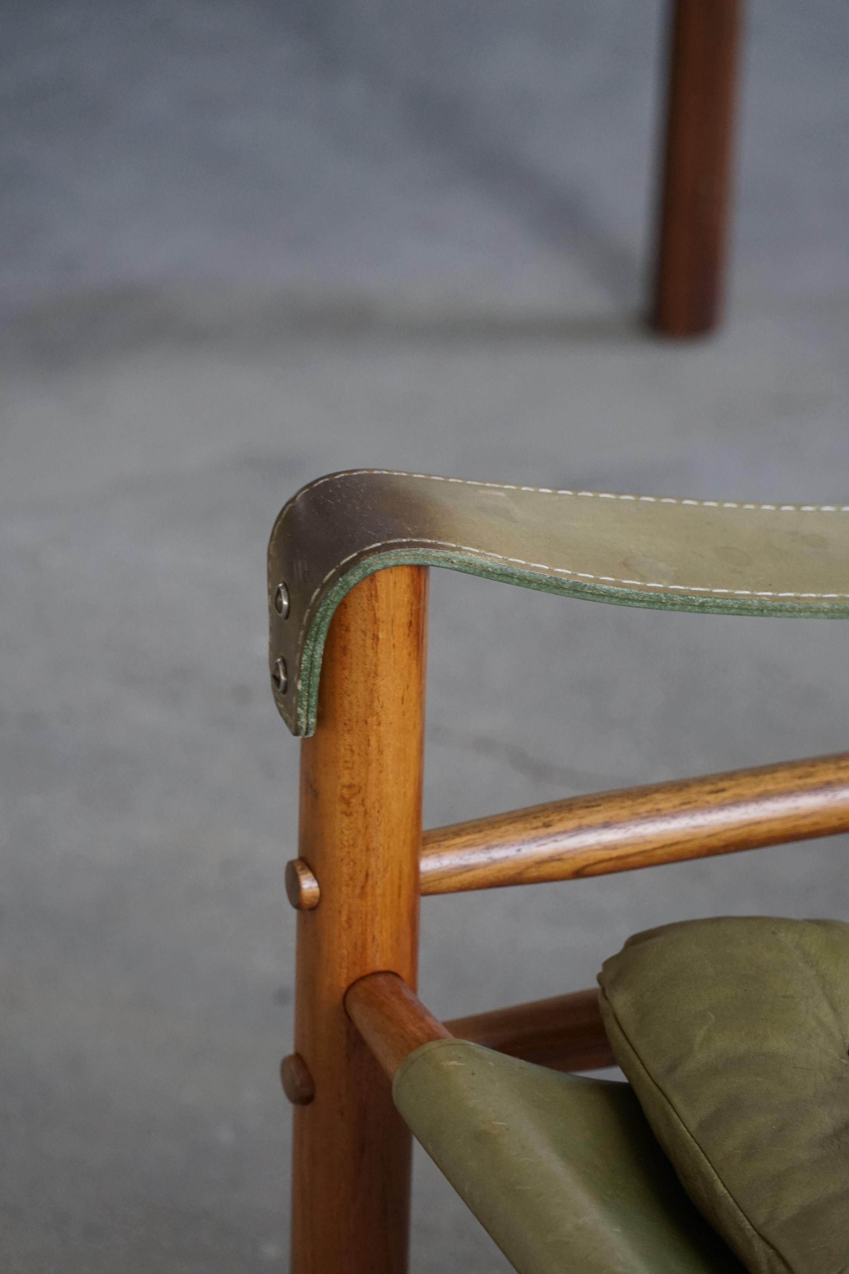 20ième siècle Arne Norell, paire de chaises longues Sirocco, cuir et bois de rose, AB Aneby, années 1960 en vente