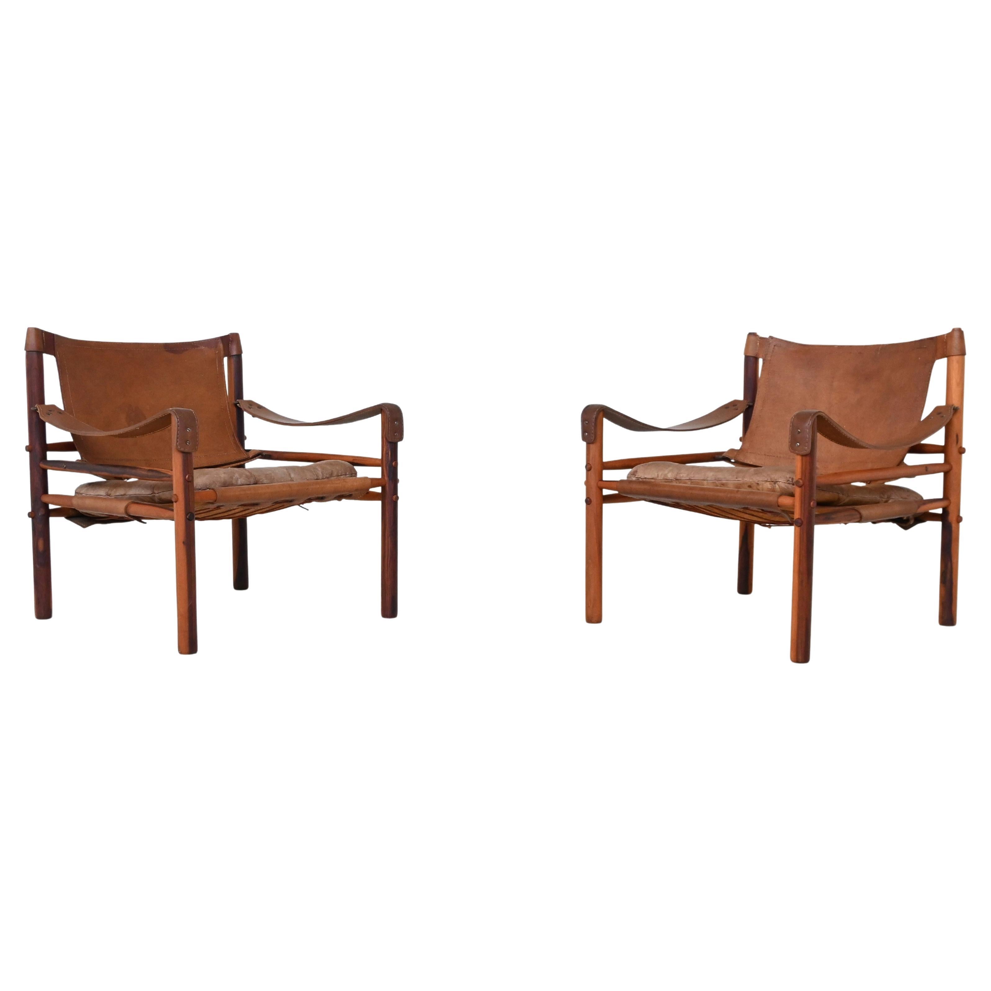Arne Norell pair of 
Sirocco
 lounge chairs Norel Mobel AB Denmark 1960 en venta