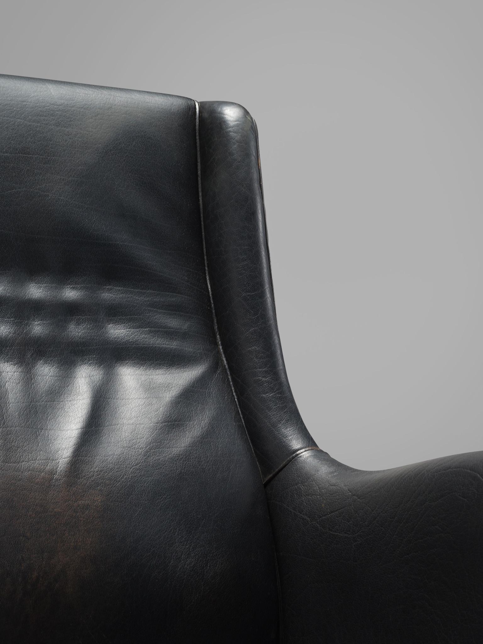 Late 20th Century Arne Norell Reclining Leather Lounge Chair