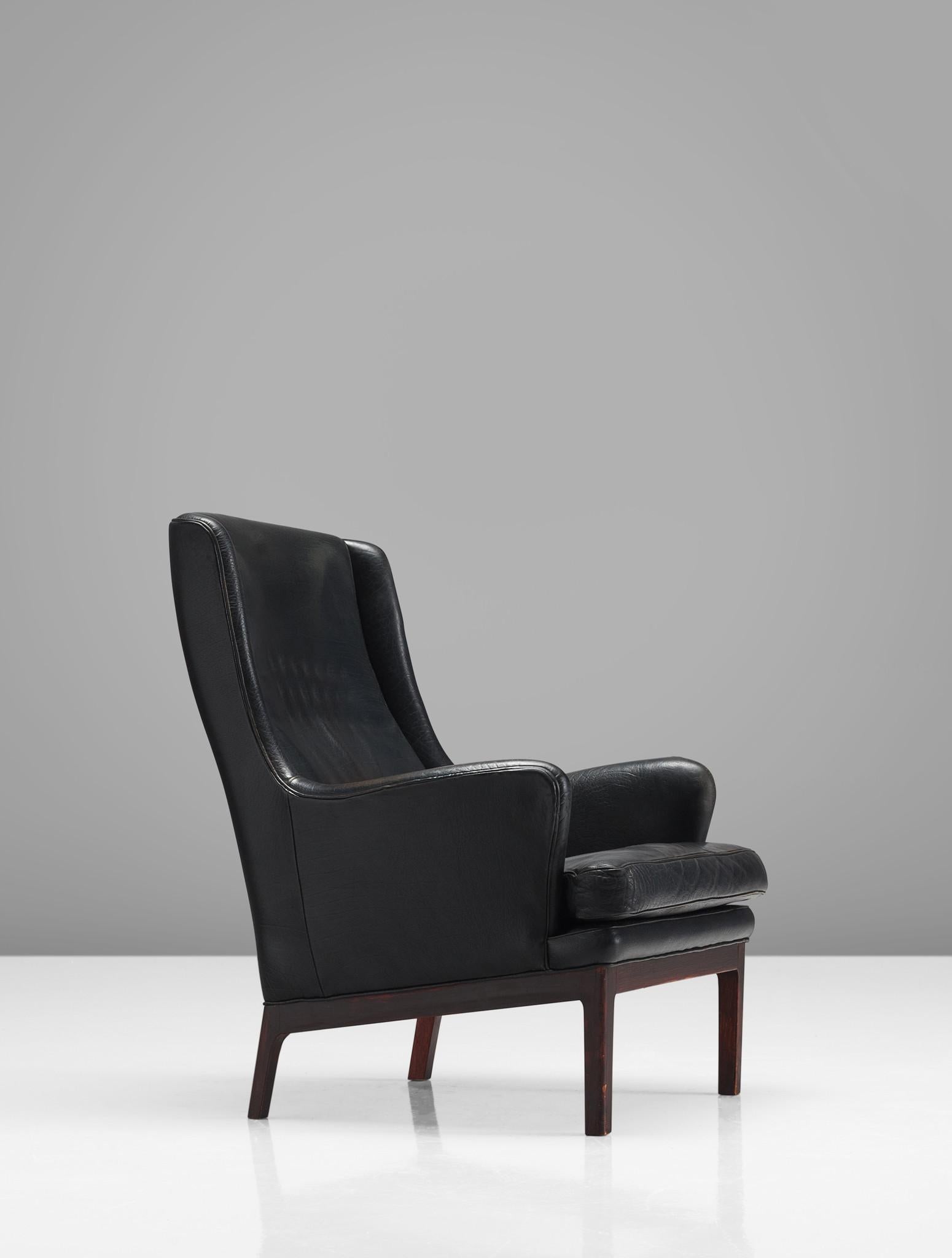 Arne Norell Reclining Leather Lounge Chair 2