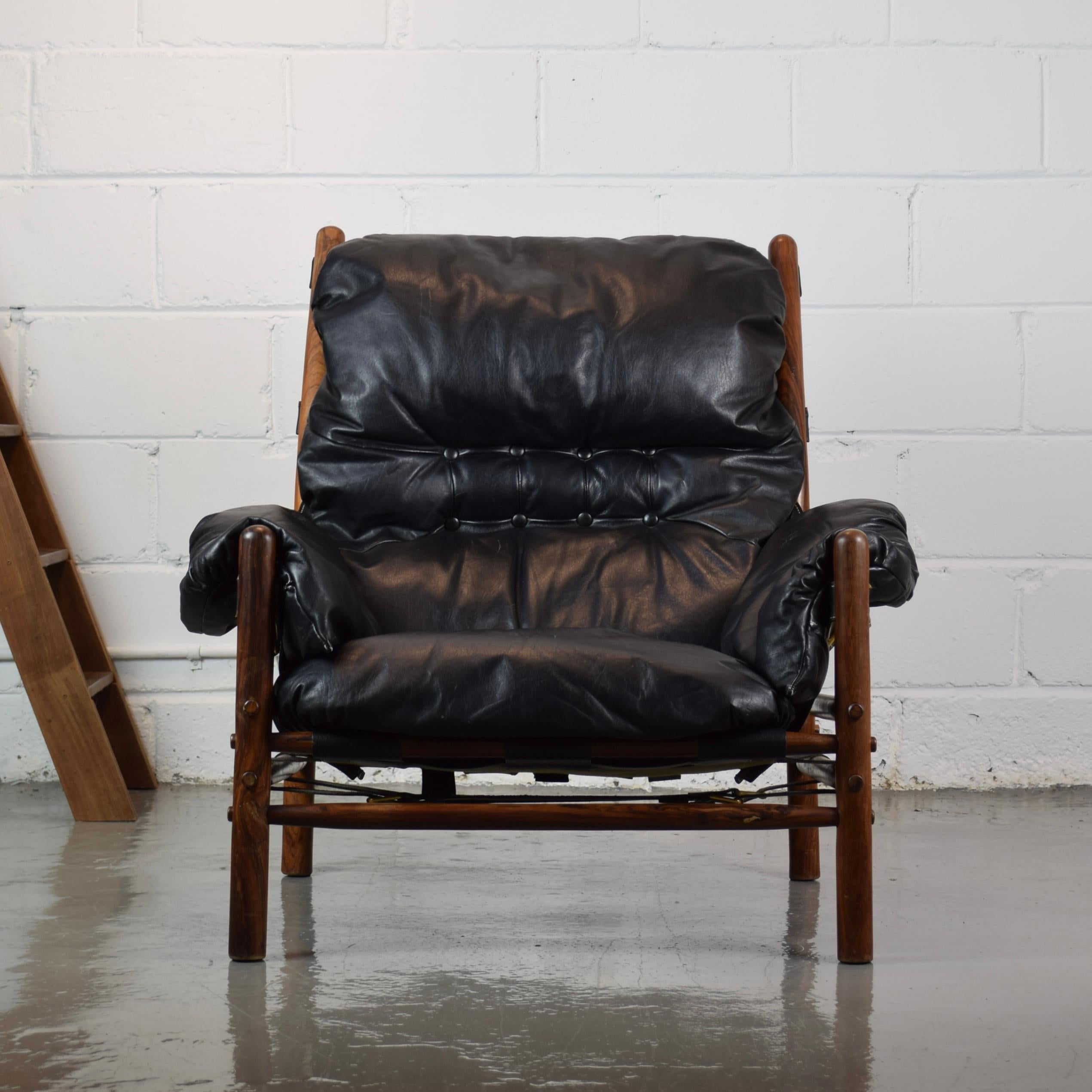 Mid-Century Modern Arne Norell Rosewood Inca Chair