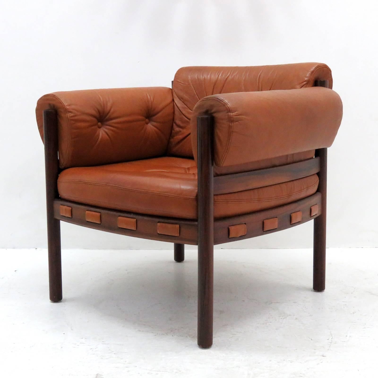 Swedish Arne Norell Rosewood Lounge Chairs for Coja Culemborg