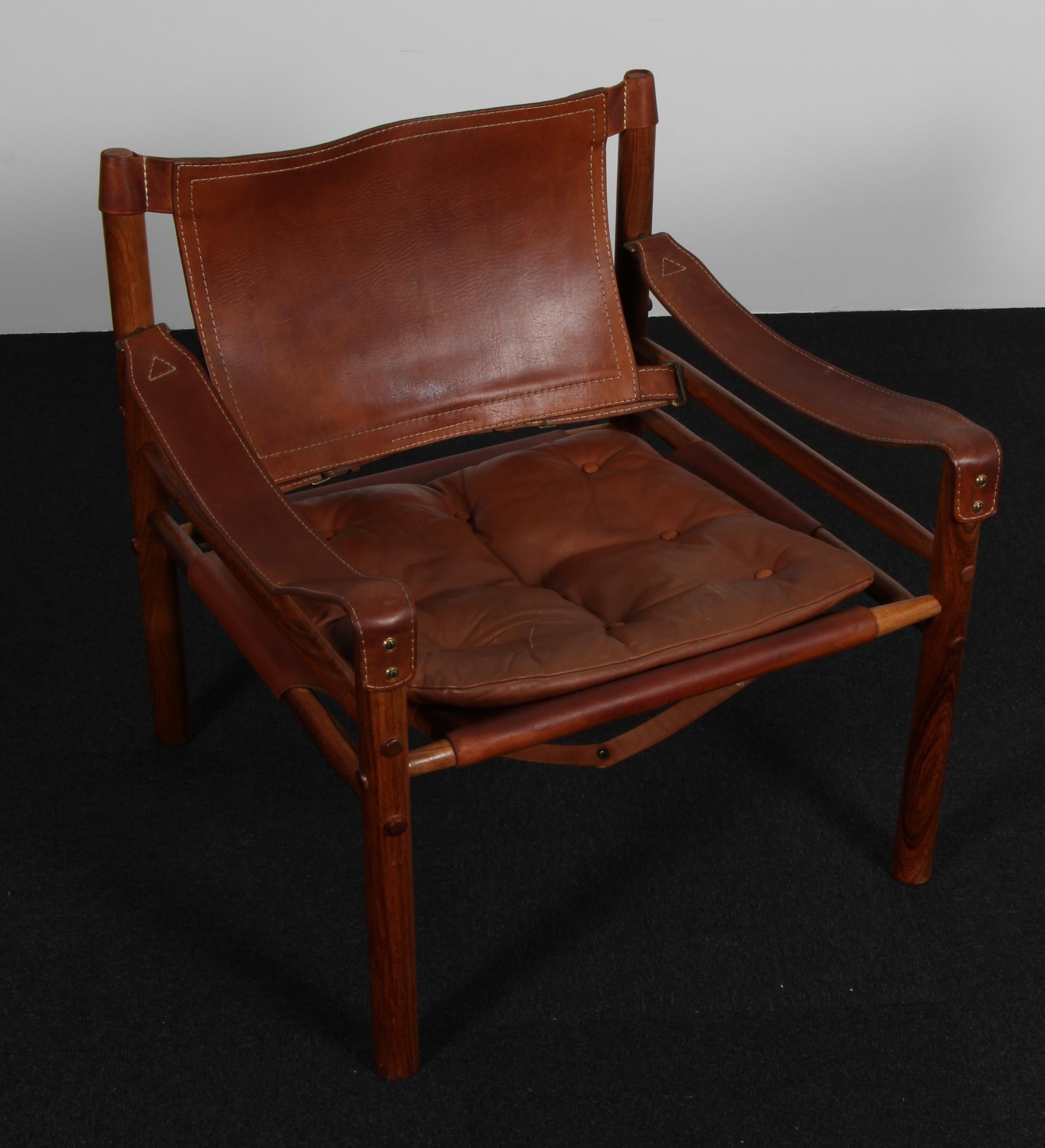 Arne Norell Safari Chair, Model Scirocco (Skandinavische Moderne) im Angebot