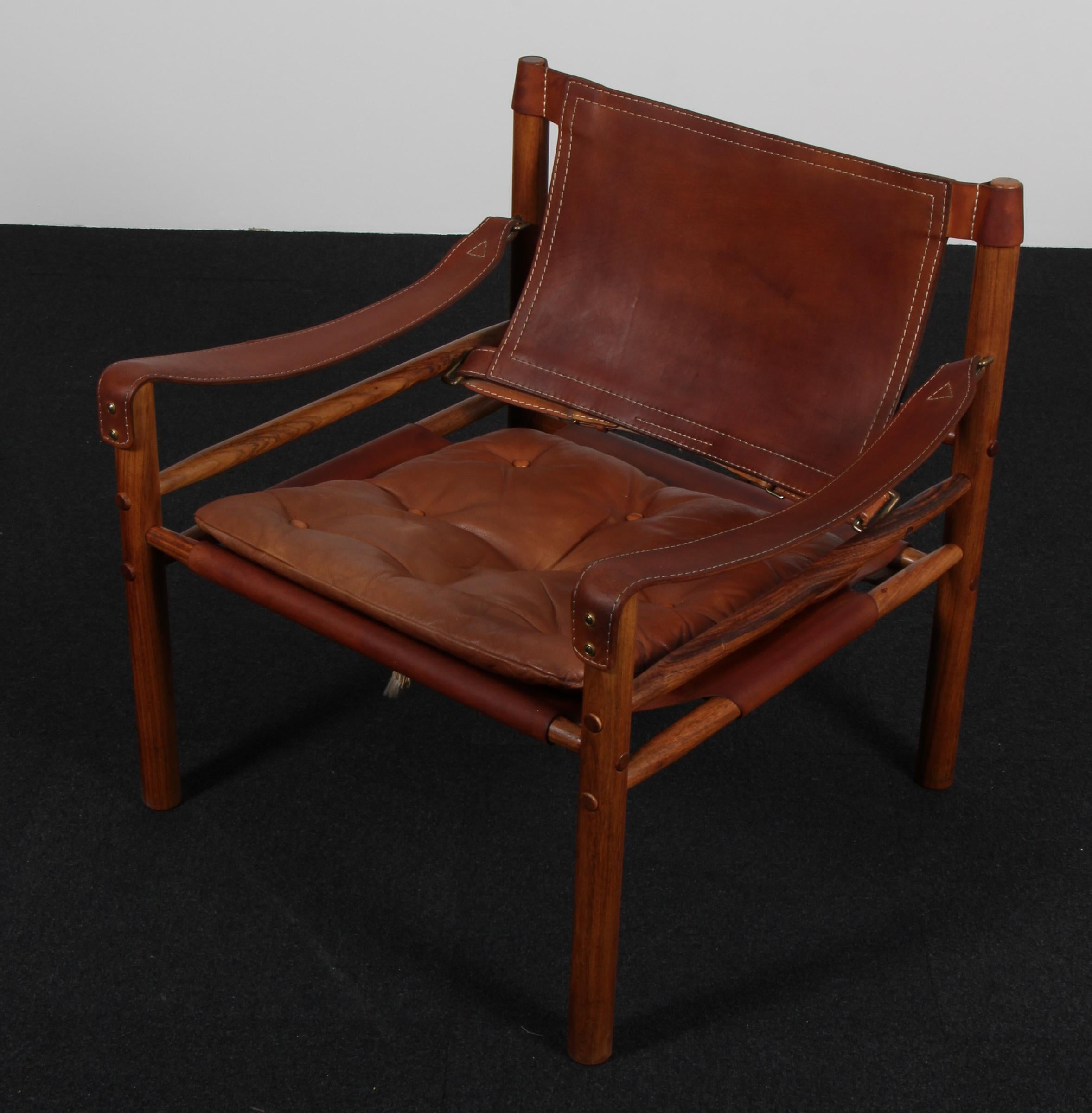 Scandinavian Modern Arne Norell Safari Chair, Model Scirocco For Sale