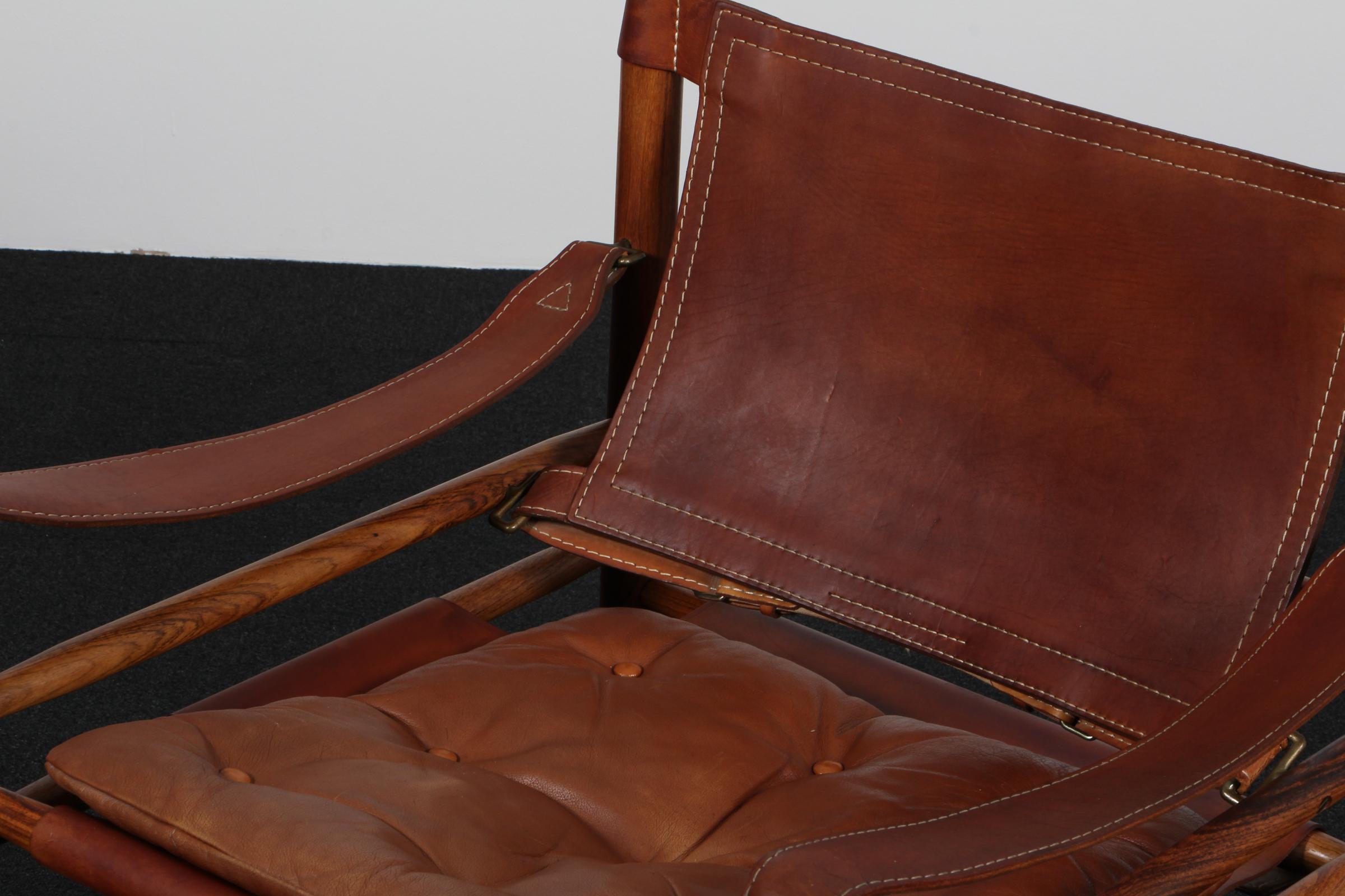 Swedish Arne Norell Safari Chair, Model Scirocco For Sale