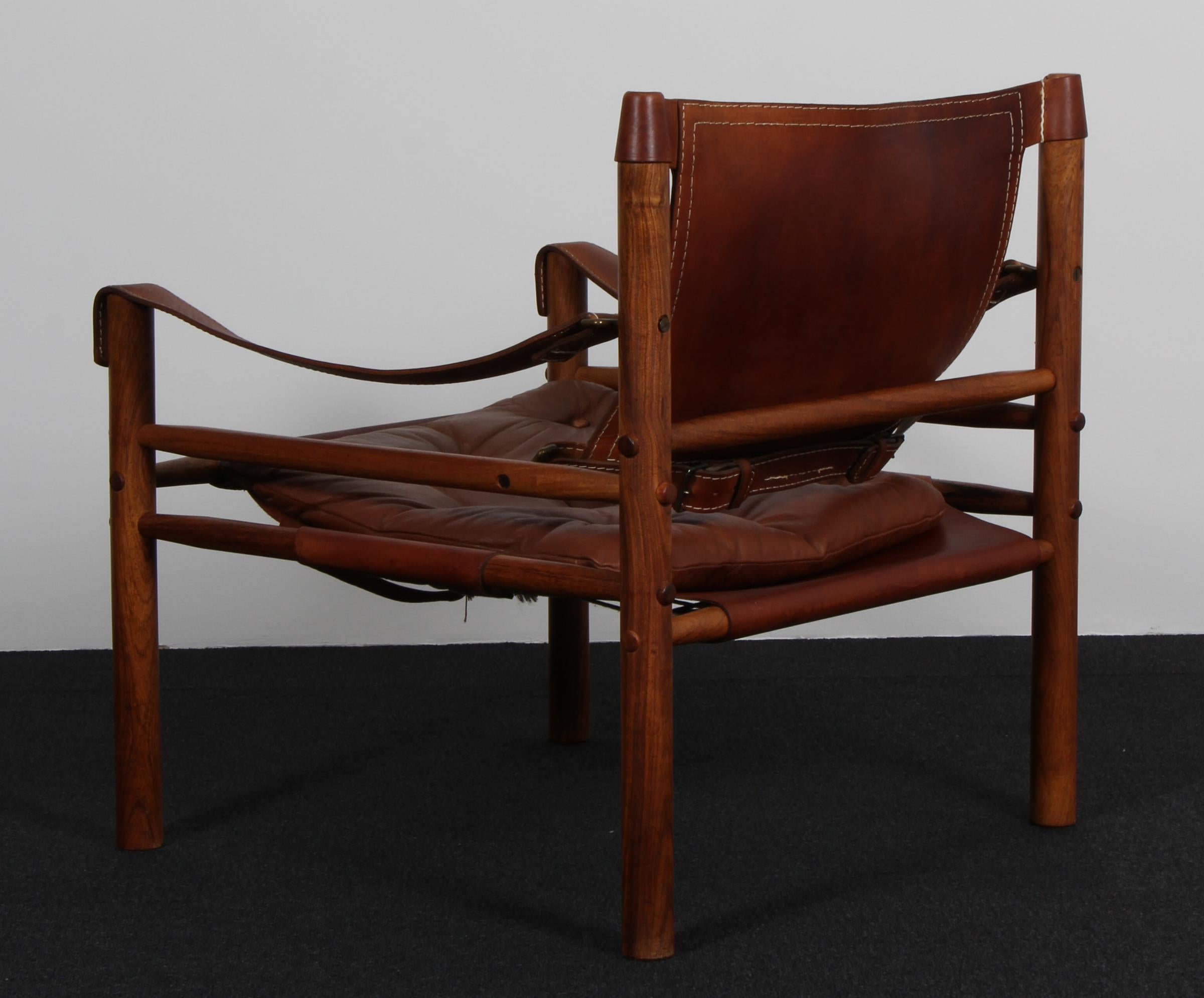 Arne Norell Safari Chair, Model Scirocco (Leder) im Angebot