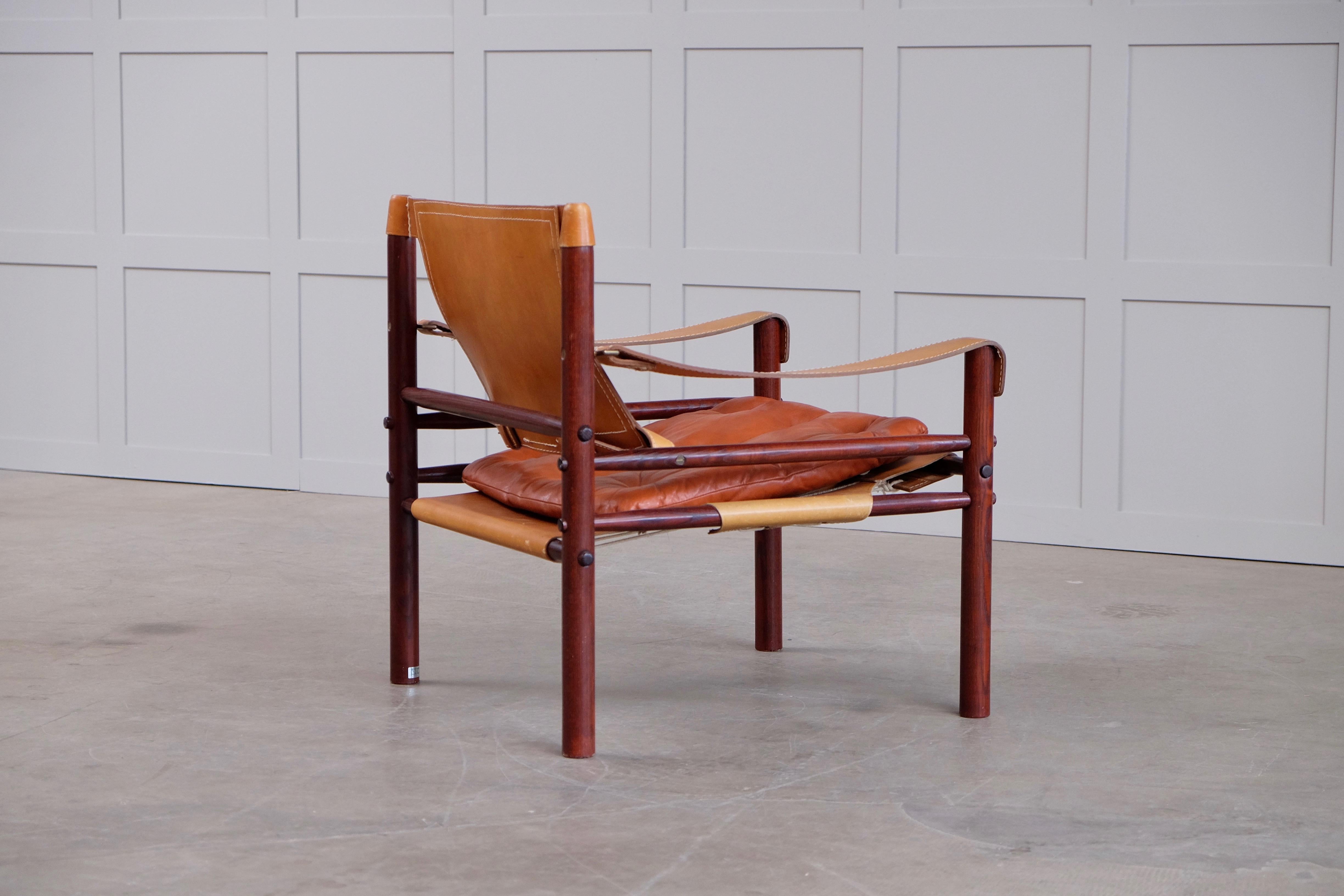 Scandinavian Modern Arne Norell Safari Chair Model Sirocco, 1960s