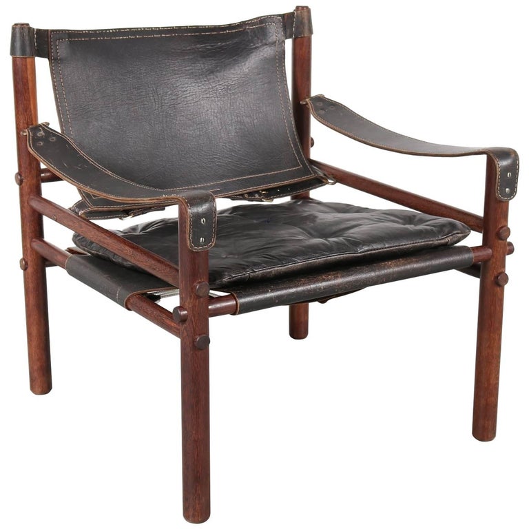 Arne Norell Safari Chair Model "Sirocco", Sweden, 1960 For