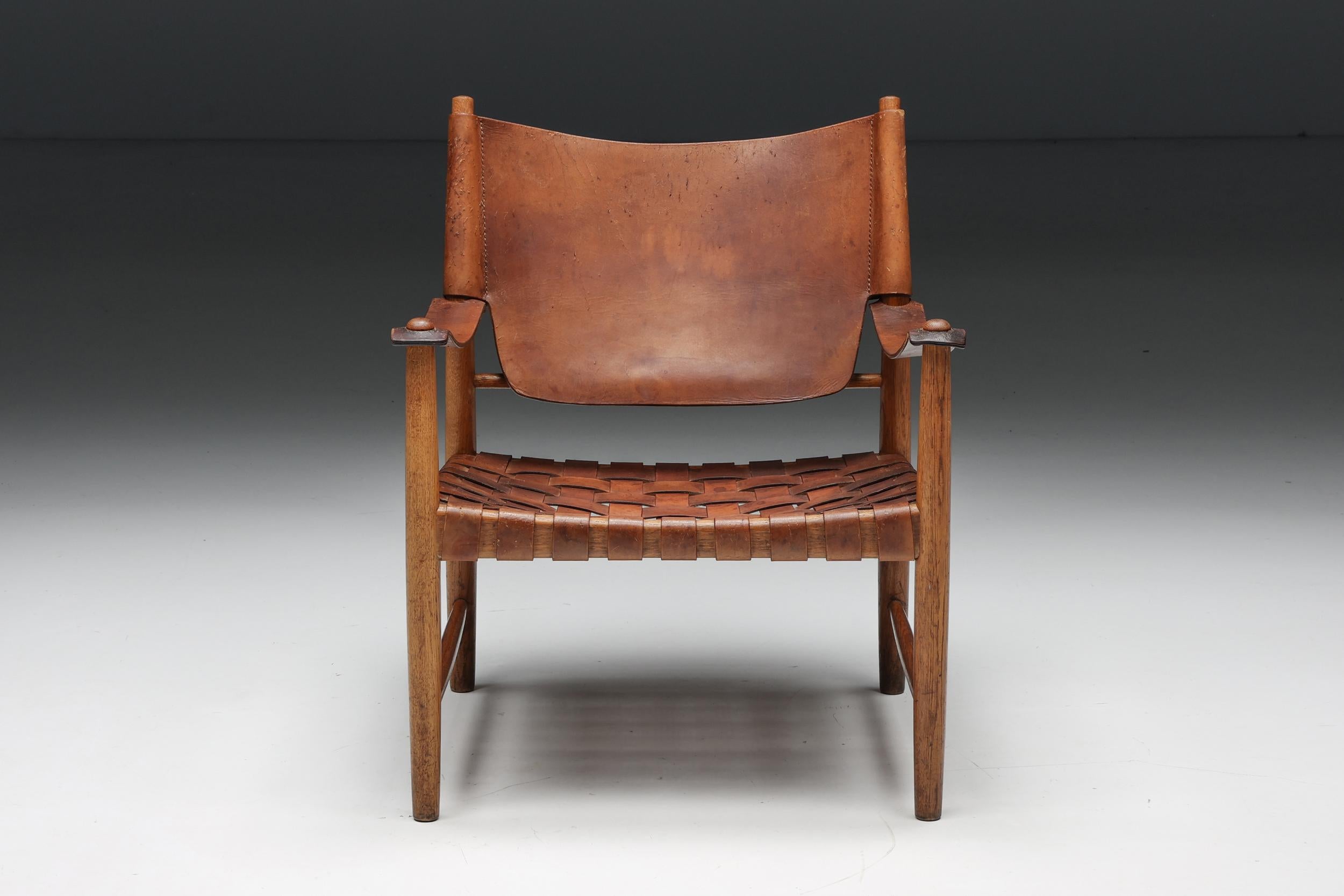 Arne Noréll Safari Chair, Norell Mobel, Sweden, 1960s For Sale 2
