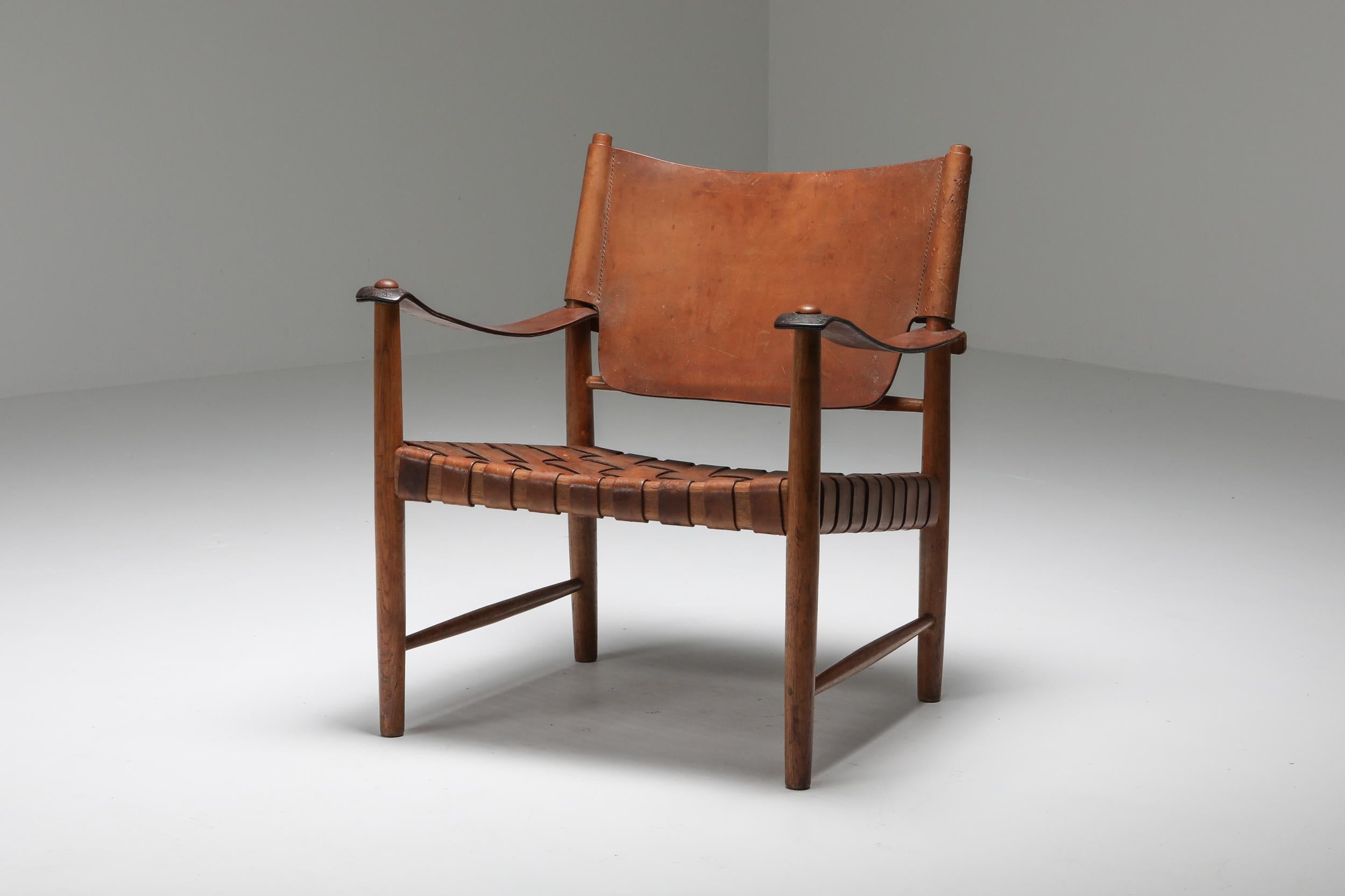 Arne Noréll Safari Chair, Norell Mobel, Sweden, 1960s 4