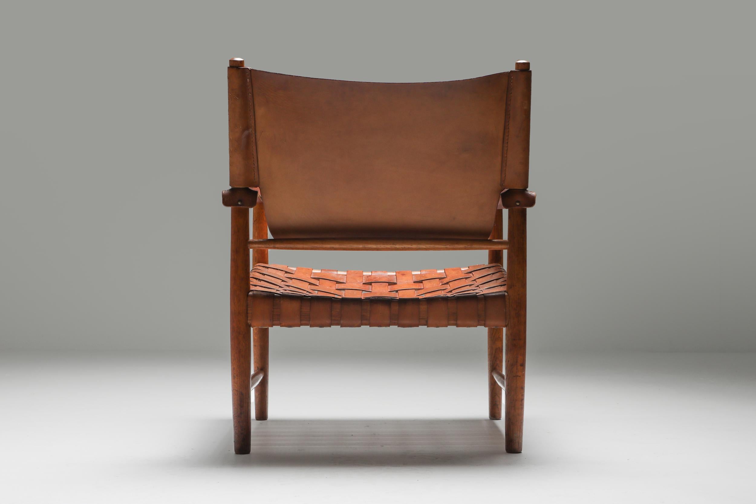 Arne Noréll Safari Chair, Norell Mobel, Sweden, 1960s For Sale 3