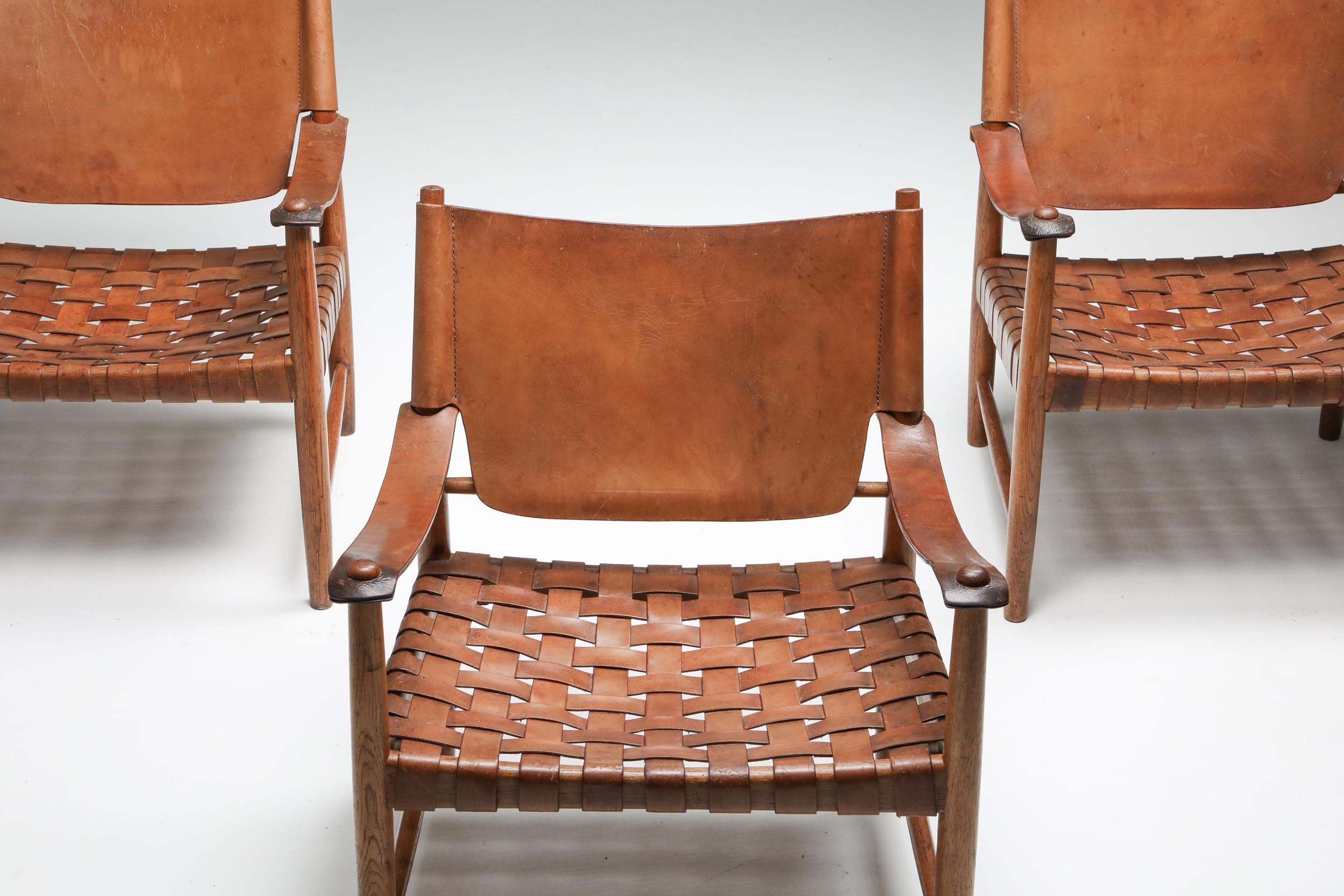 Arne Noréll Safari Chair, Norell Mobel, Sweden, 1960s In Excellent Condition In Antwerp, BE