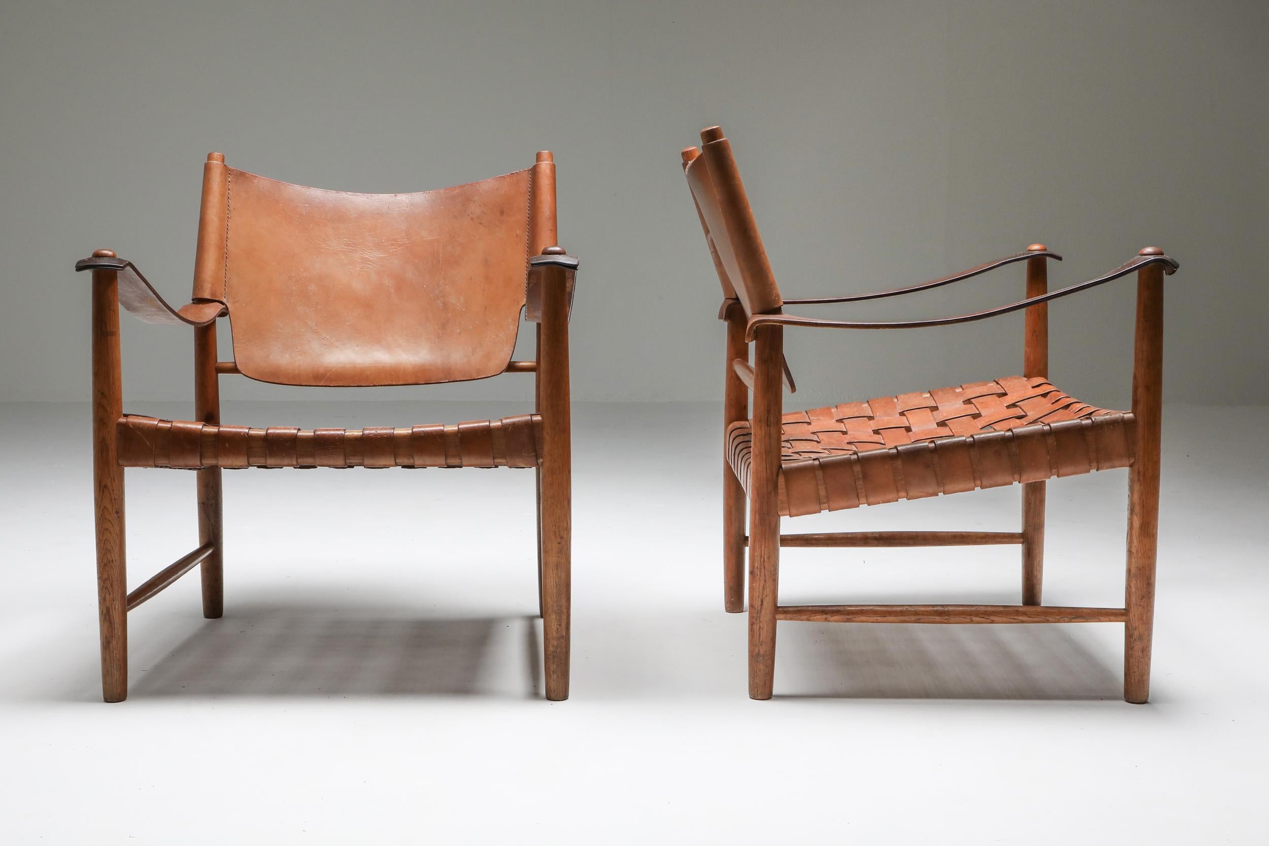 Arne Noréll Safari Chair, Norell Mobel, Sweden, 1960s 1