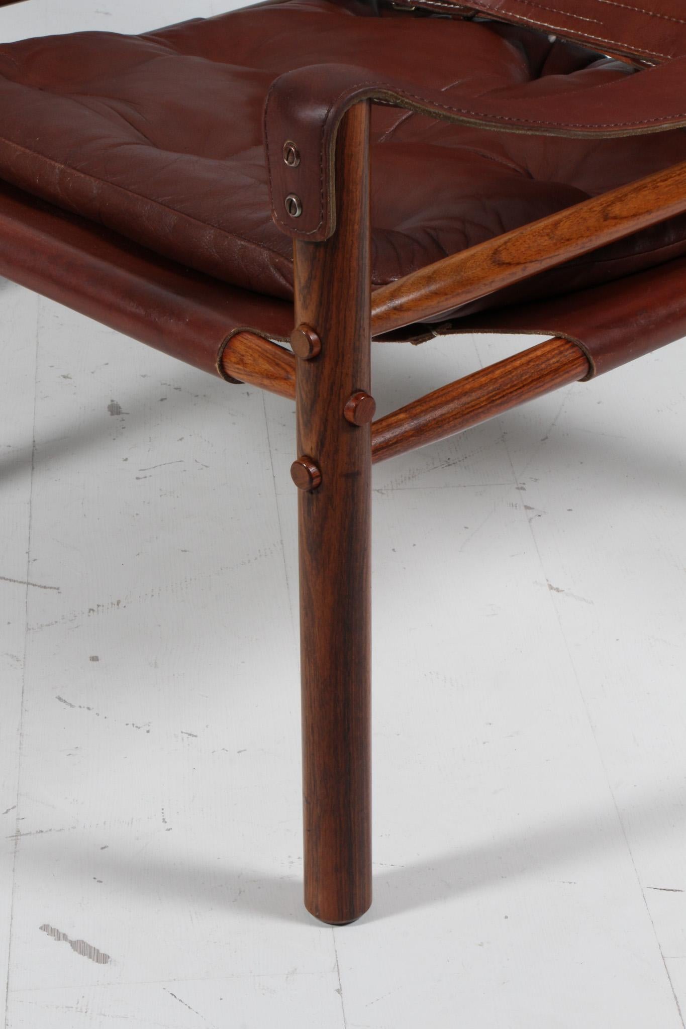 Scandinavian Modern Arne Norell Safari Chairs, Model Scirocco