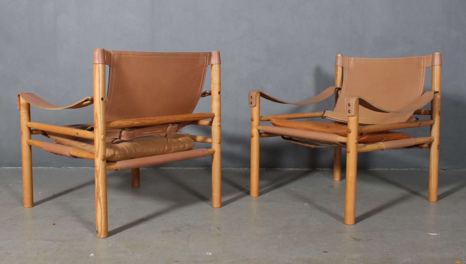 Swedish Arne Norell Safari Chairs, Model Scirocco