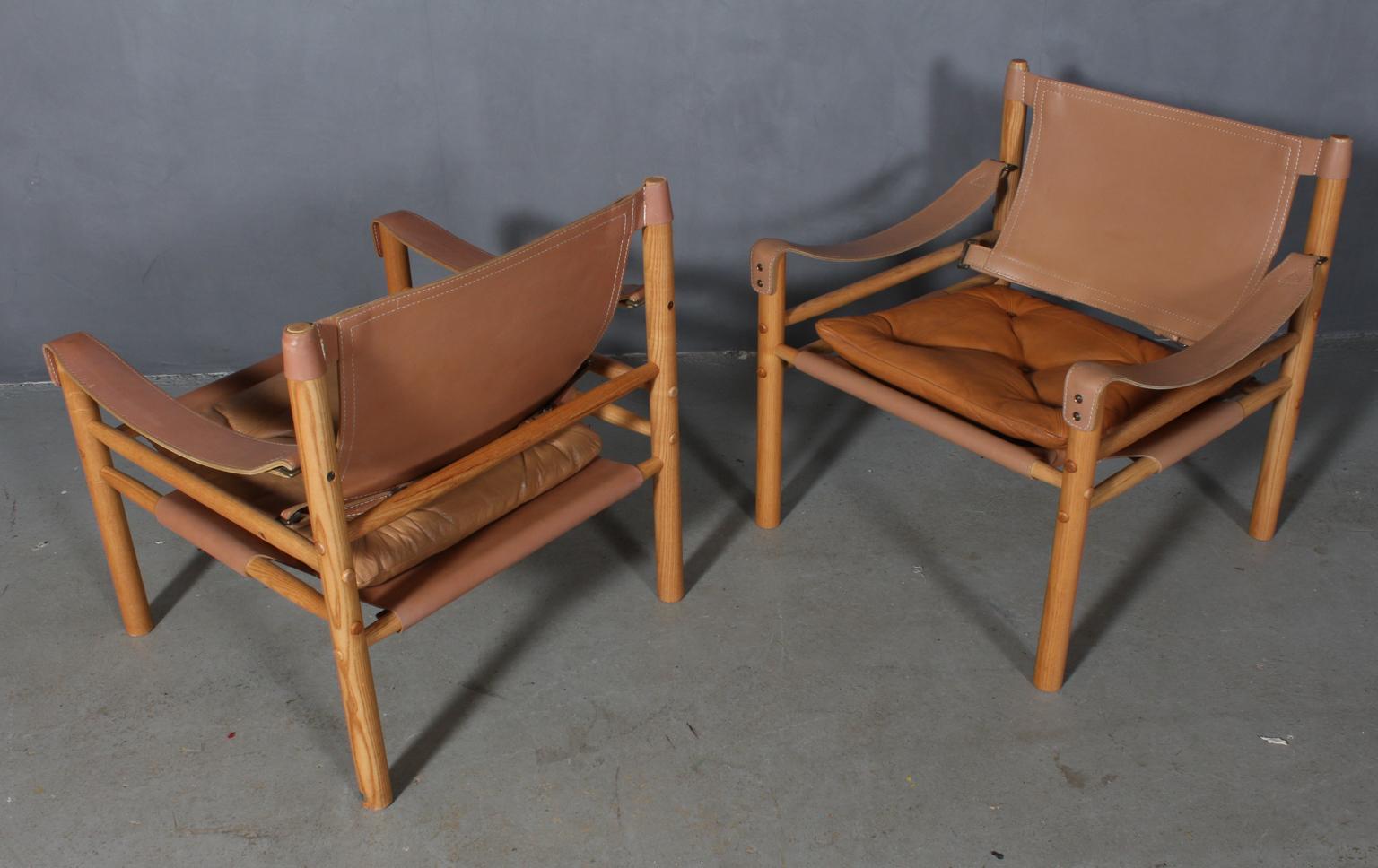 Arne Norell Safari Chairs, Model Scirocco In Good Condition In Esbjerg, DK