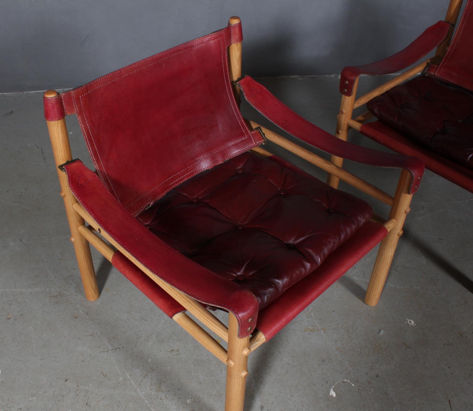 Arne Norell Safari Chairs, Model Scirocco In Good Condition In Esbjerg, DK