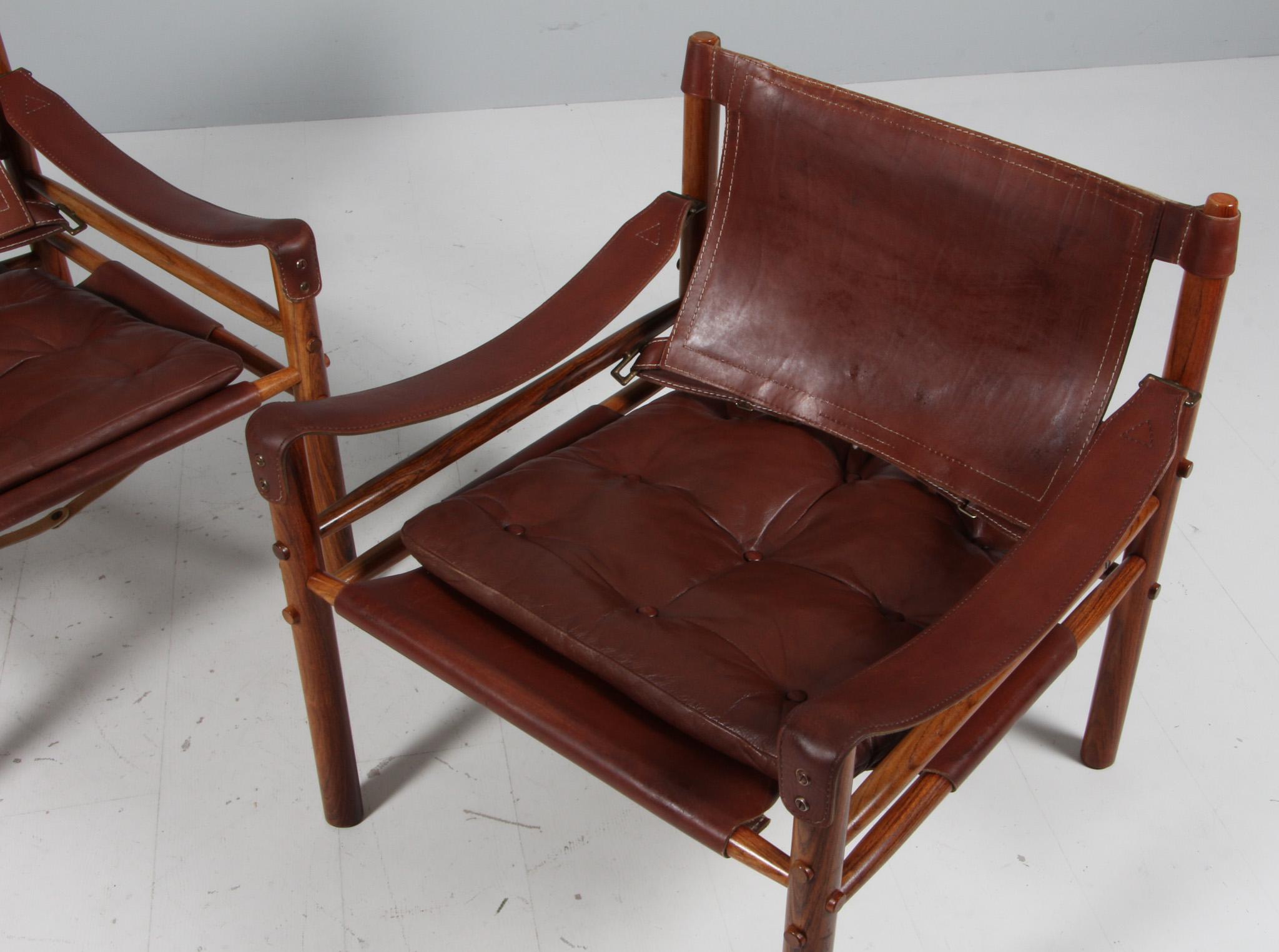 Arne Norell Safari Chairs, Model Scirocco In Excellent Condition In Esbjerg, DK